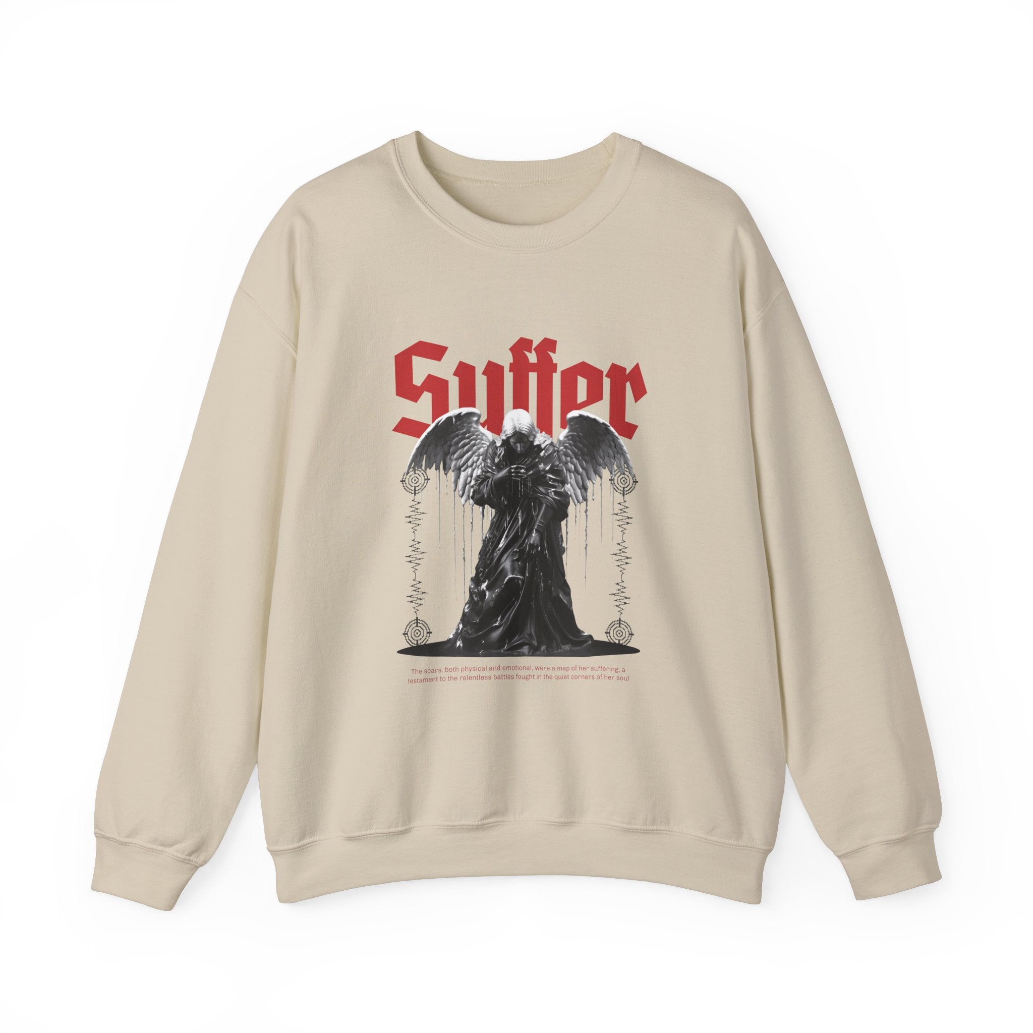 Suffer Unisex Heavy Blend Crewneck Sweatshirt - Bold Graphic Design for Gothic Style Lovers