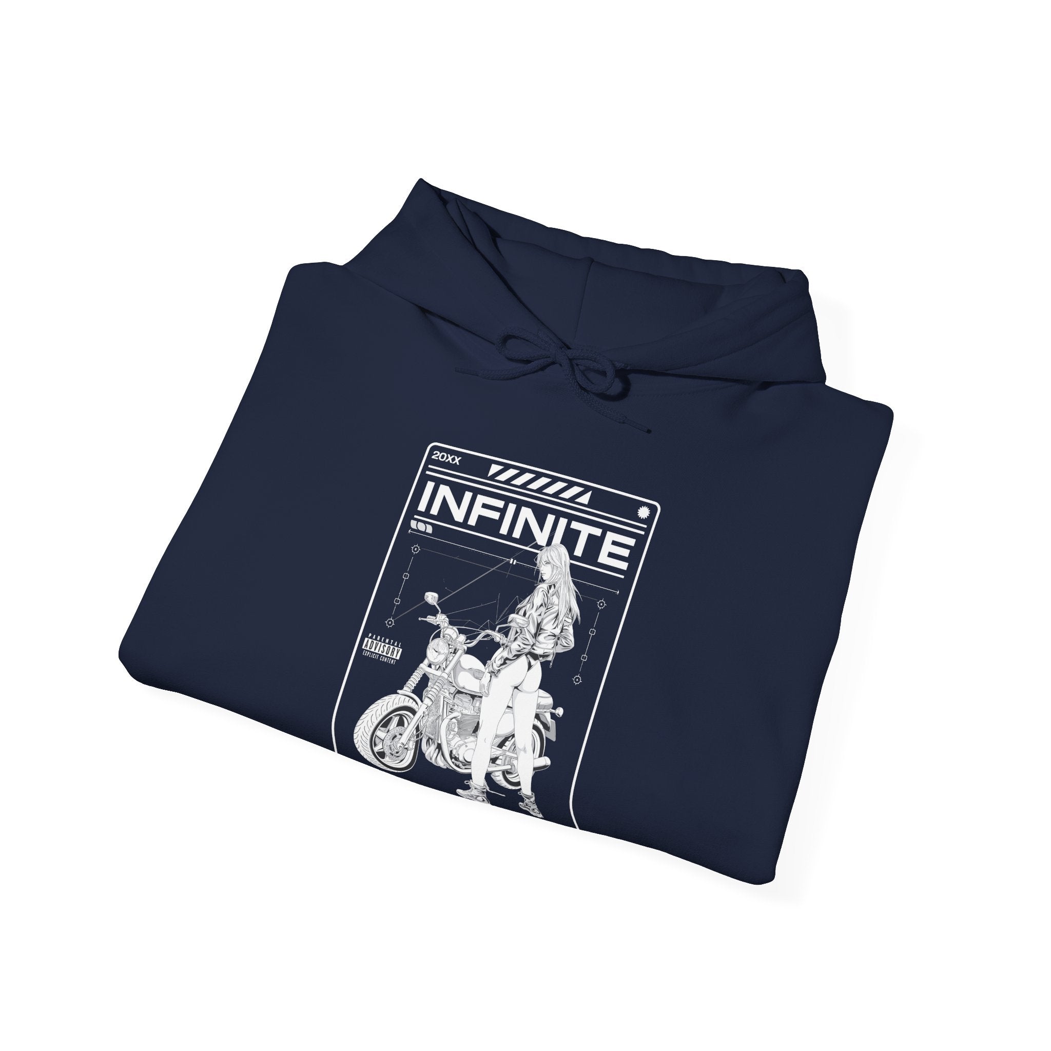 Infinite Style Unisex Hooded Sweatshirt - Vintage Motorcycle Design