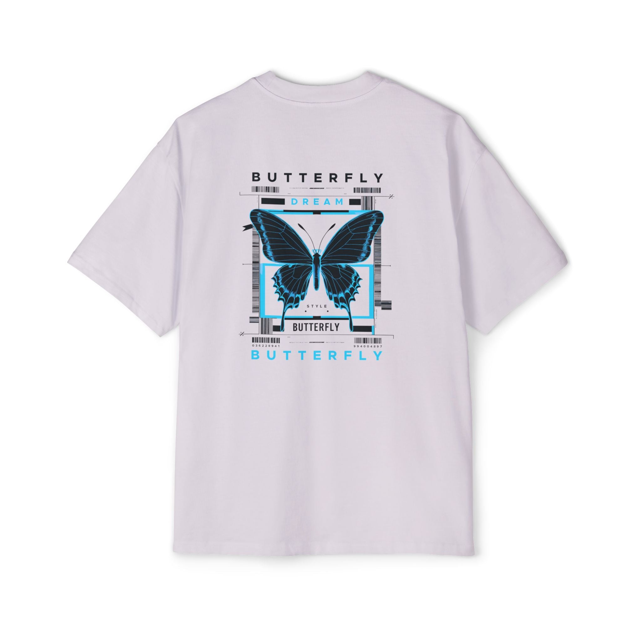 Dream Butterfly Heavy Oversized Tee - Artistic Graphic T-Shirt for Nature Lovers