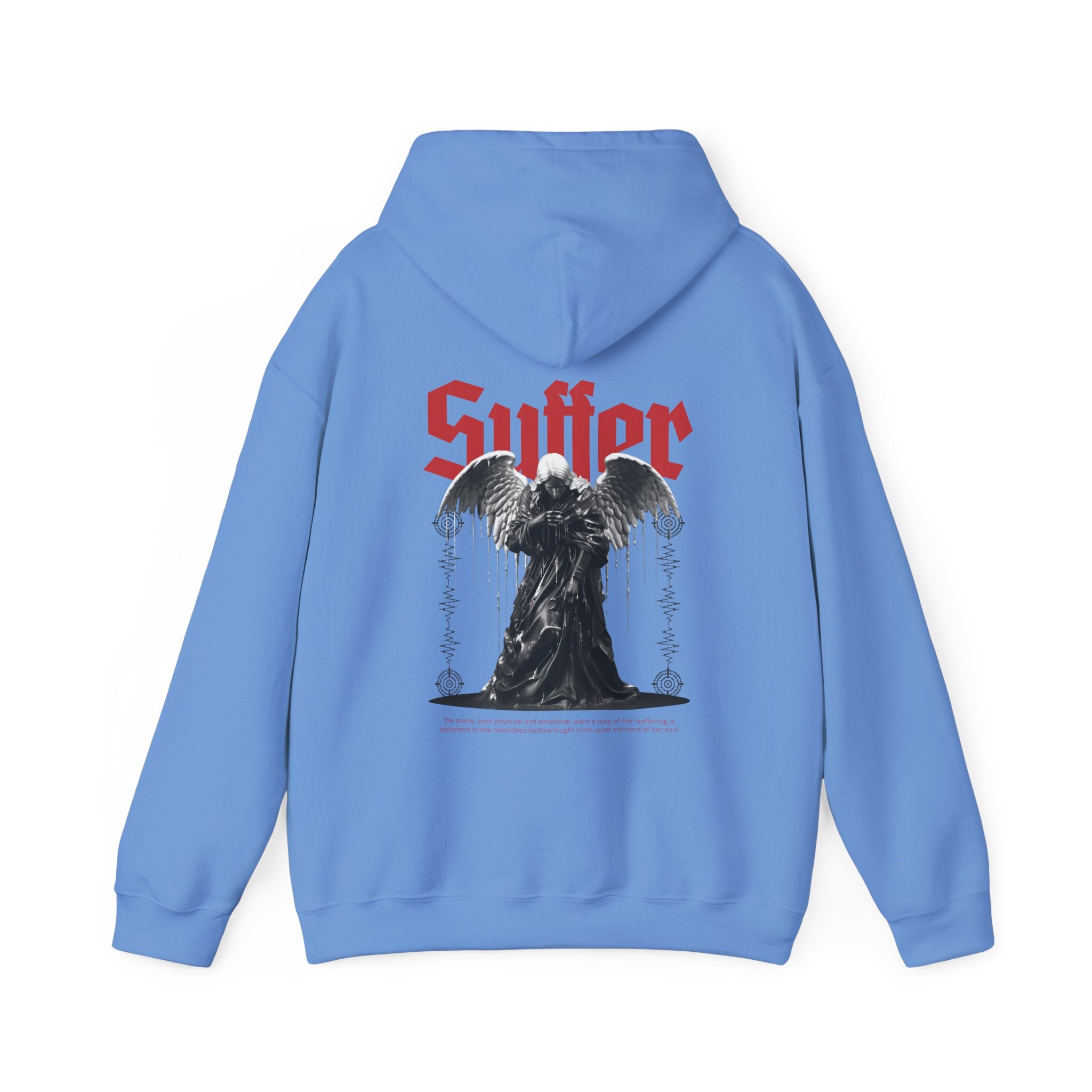 Gothic Unisex Hooded Sweatshirt - 'Suffer' Design