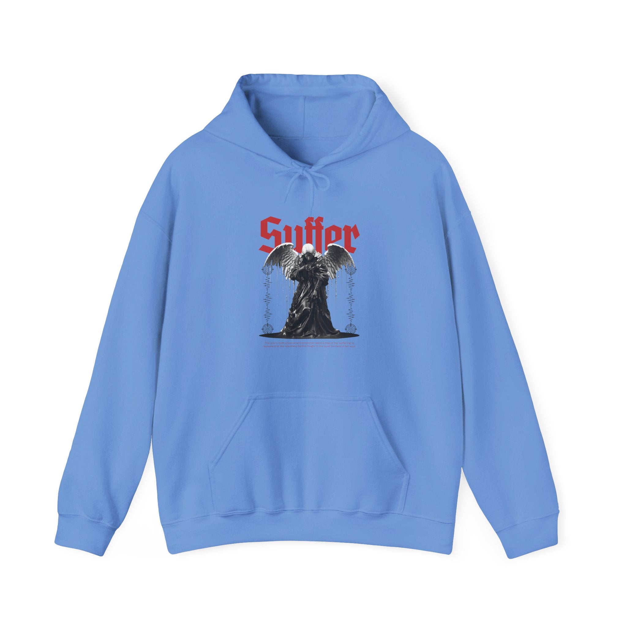 Gothic Unisex Hooded Sweatshirt - 'Suffer' Design