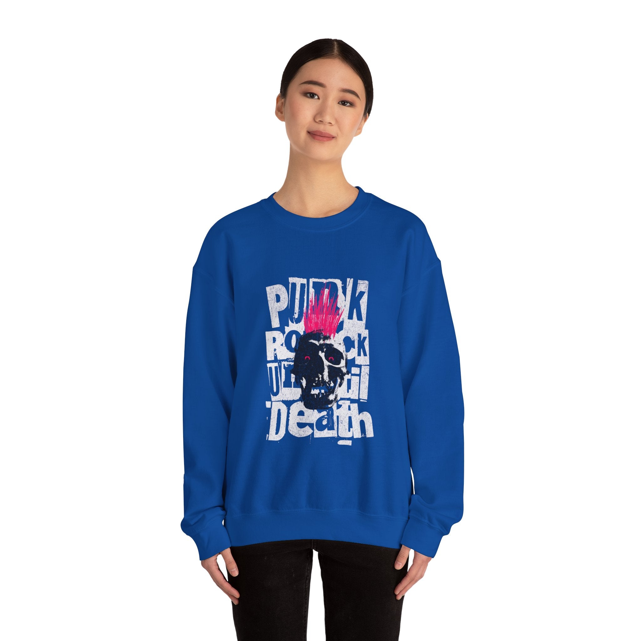 Punk Rock Skull Sweatshirt - Unisex Heavy Blend™ Crewneck.