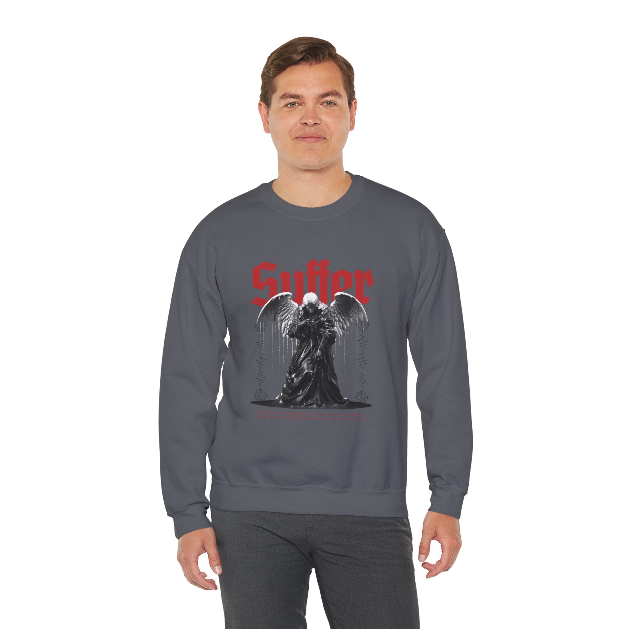 Suffer Unisex Heavy Blend Crewneck Sweatshirt - Bold Graphic Design for Gothic Style Lovers