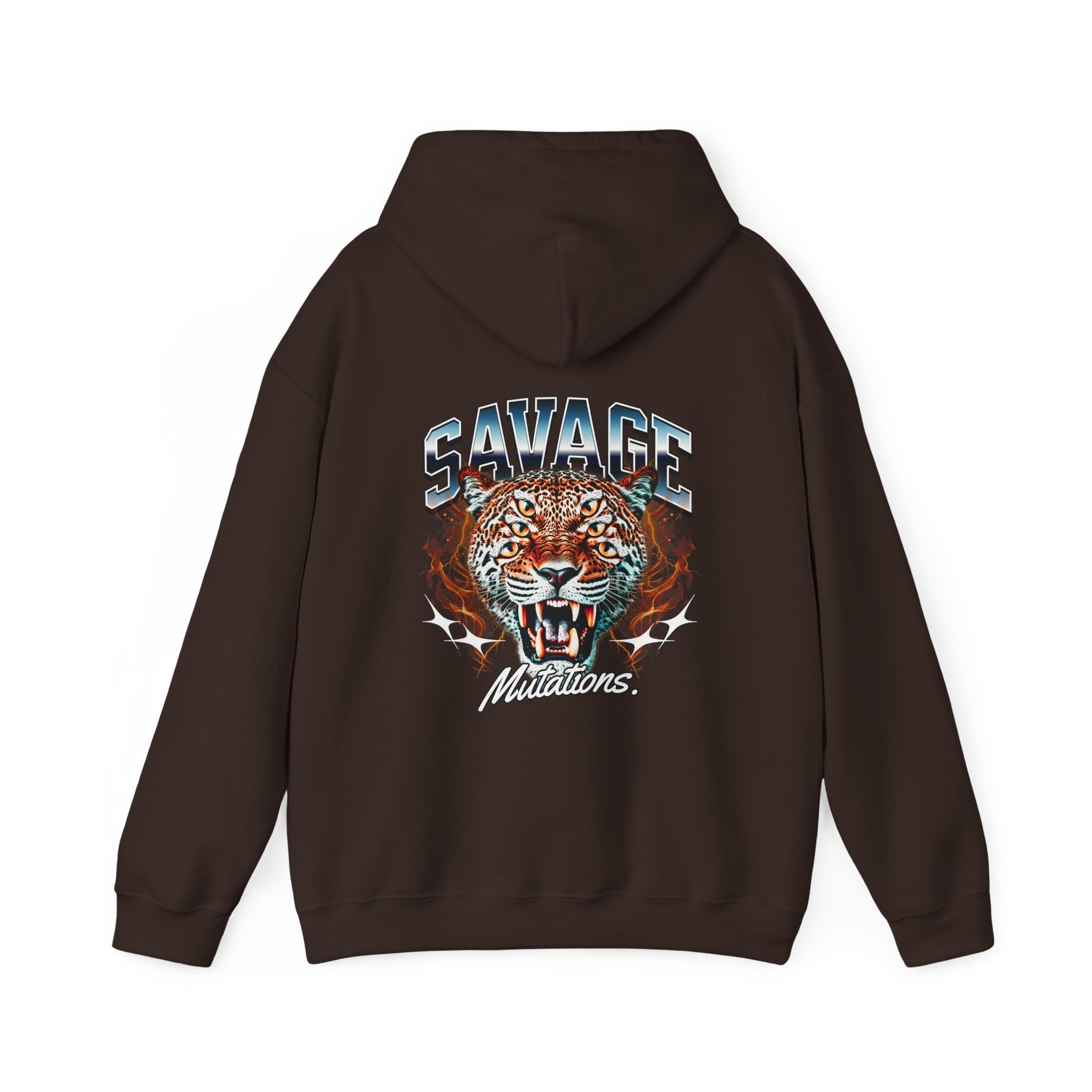 Savage Tiger Unisex Heavy Blend Hooded Sweatshirt - Bold Graphic Design for Animal Lovers