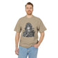 Vintage-Inspired Unisex Heavy Faded Tee with Artistic Design