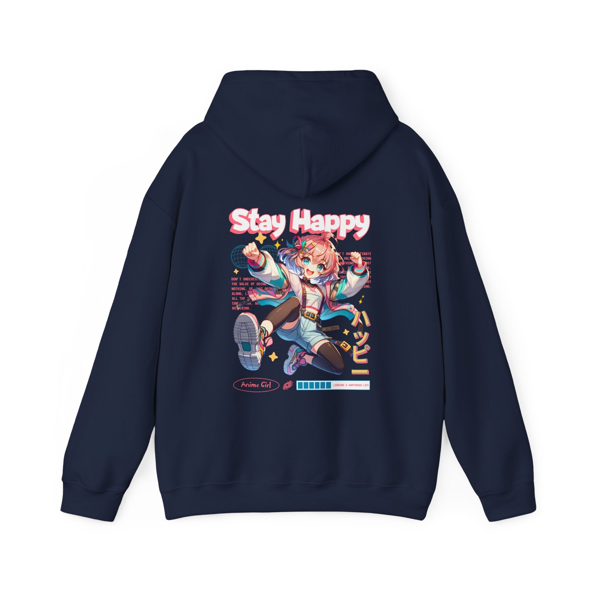 Stay Happy Graphic Hoodie - Unisex Heavy Blend™ Sweatshirt