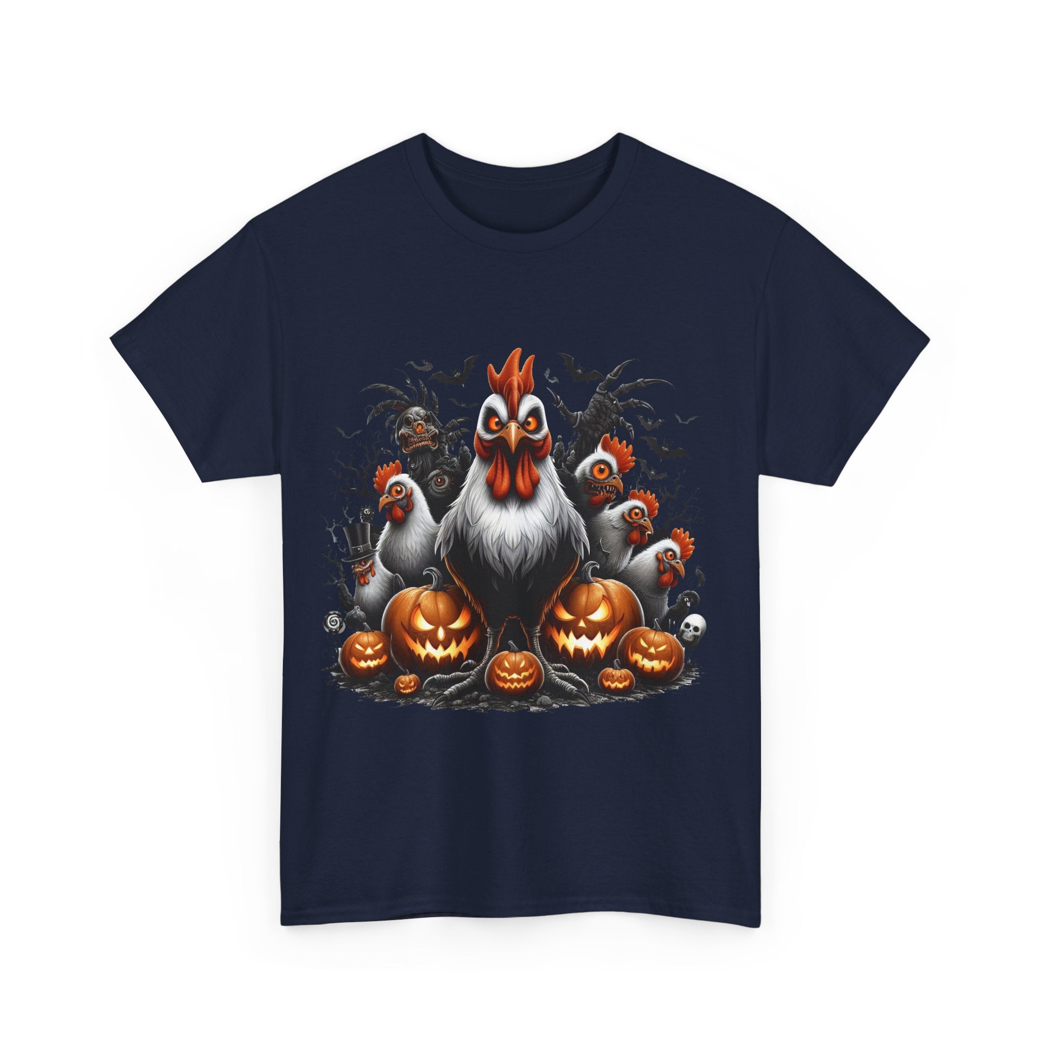 Halloween Chikens Unisex Heavy Cotton Tee