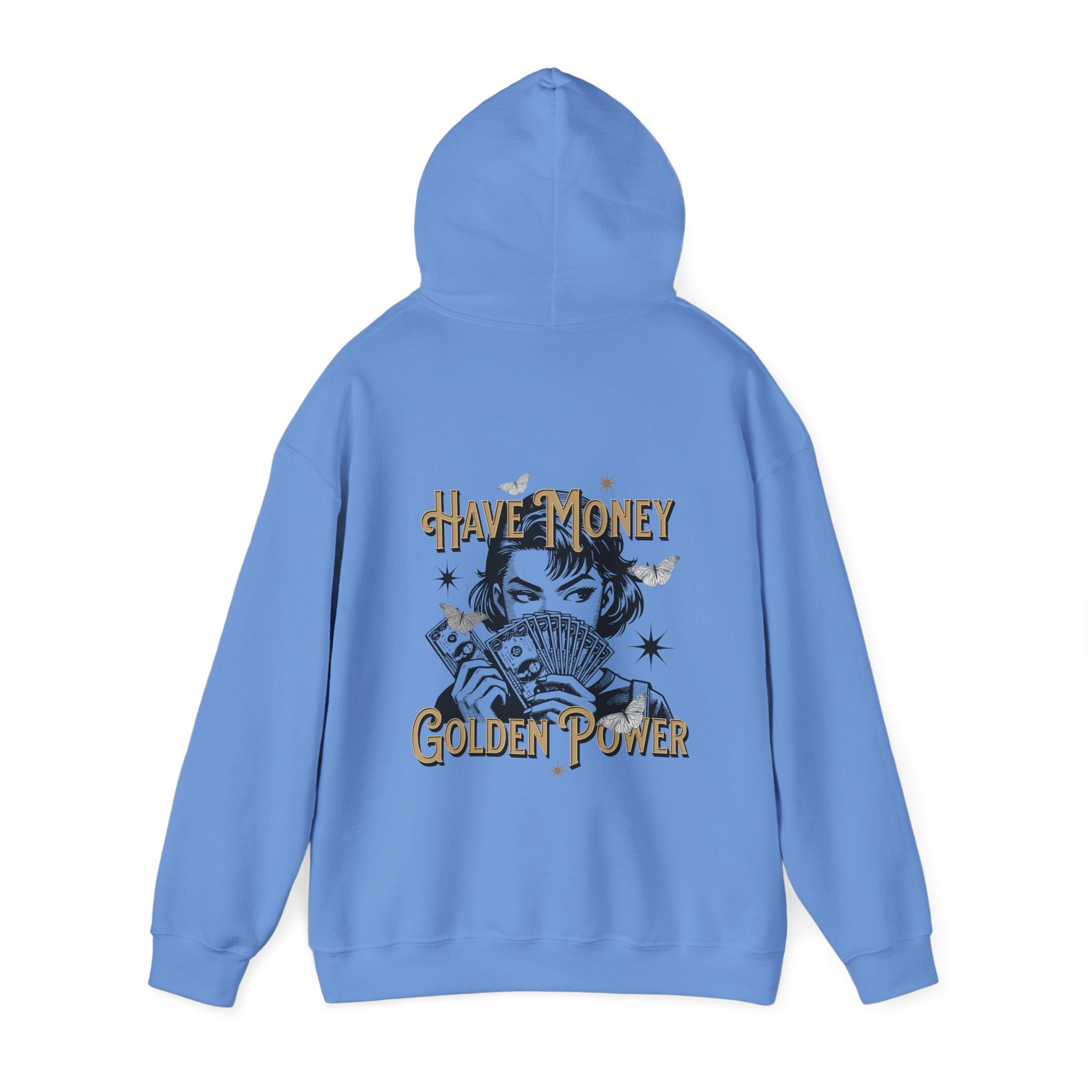 Have Money, Golden Power Graphic Unisex Heavy Blend™ Hooded Sweatshirt -