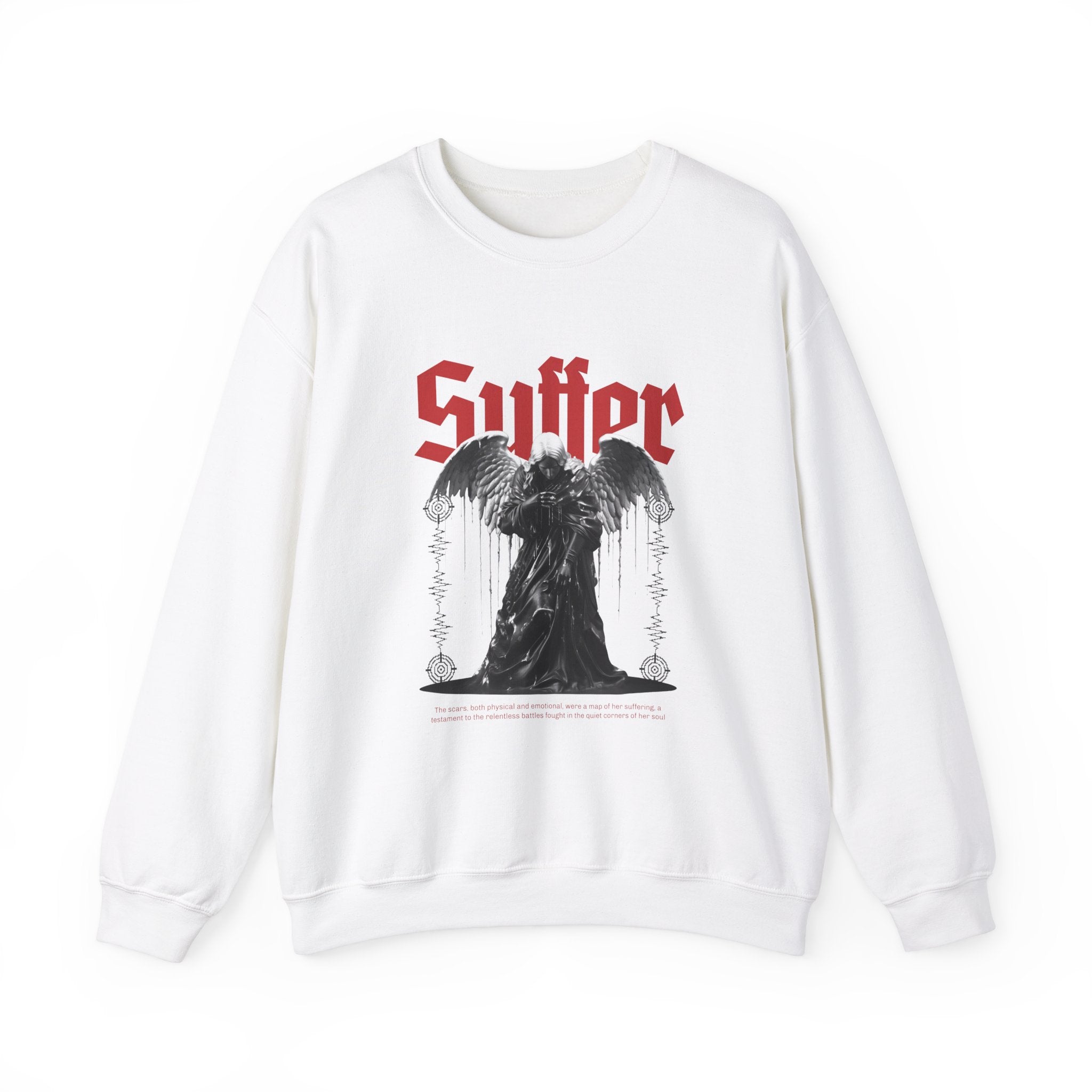 Suffer Unisex Heavy Blend Crewneck Sweatshirt - Bold Graphic Design for Gothic Style Lovers