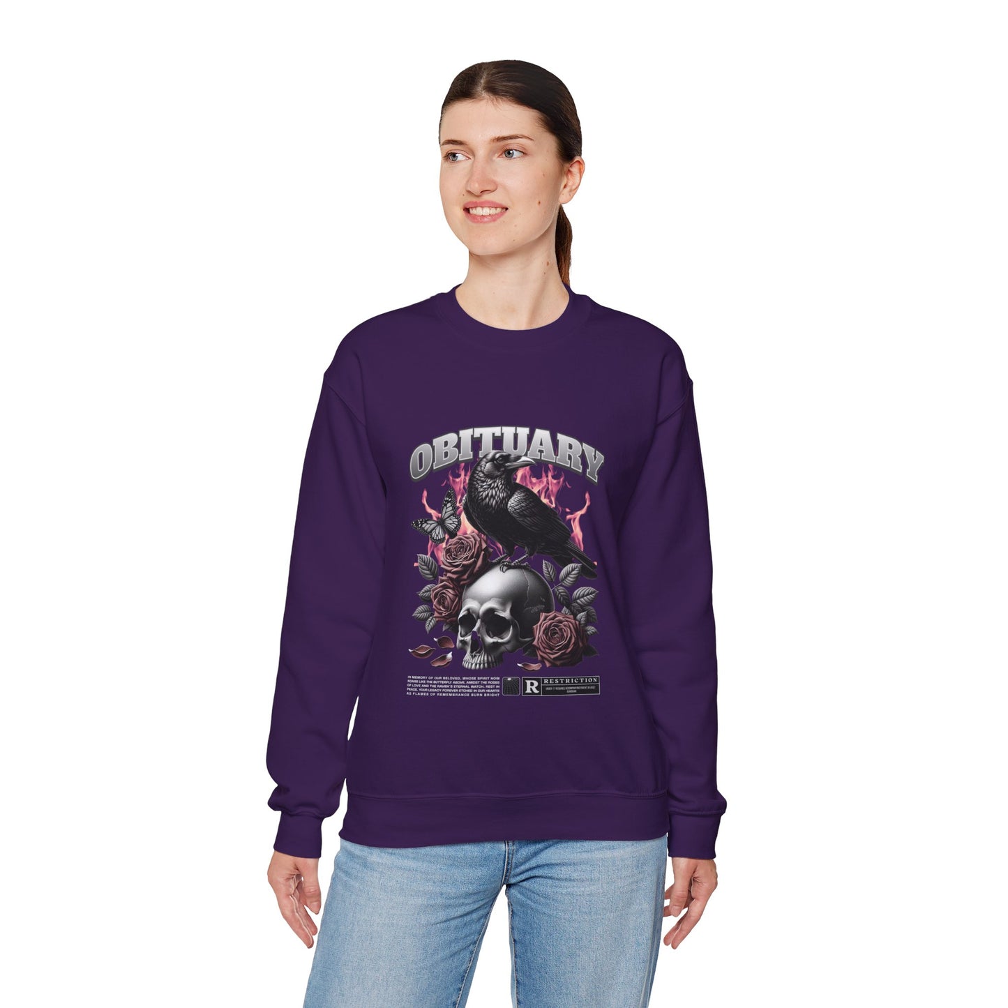 Gothic Obituary Unisex Heavy Blend™ Crewneck Sweatshirt