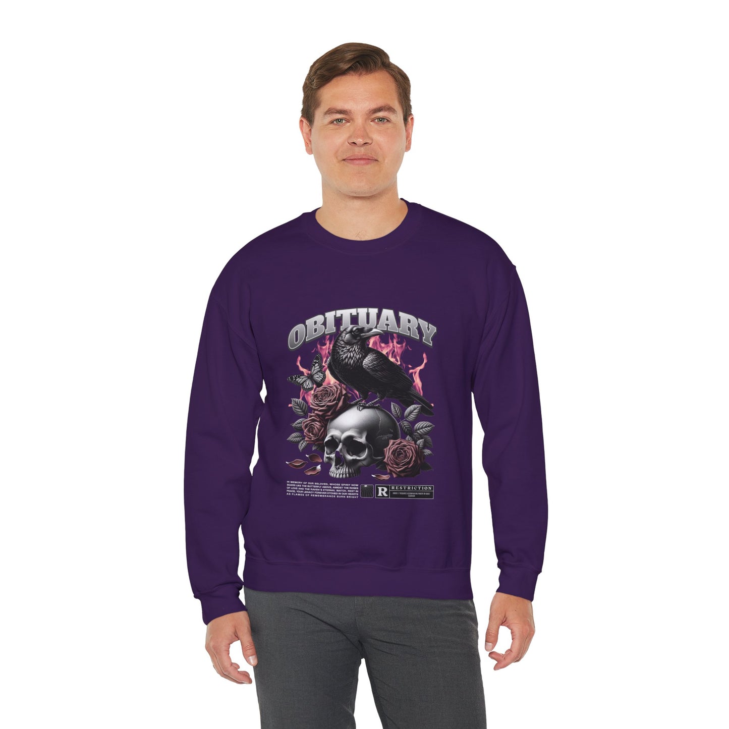 Gothic Obituary Unisex Heavy Blend™ Crewneck Sweatshirt