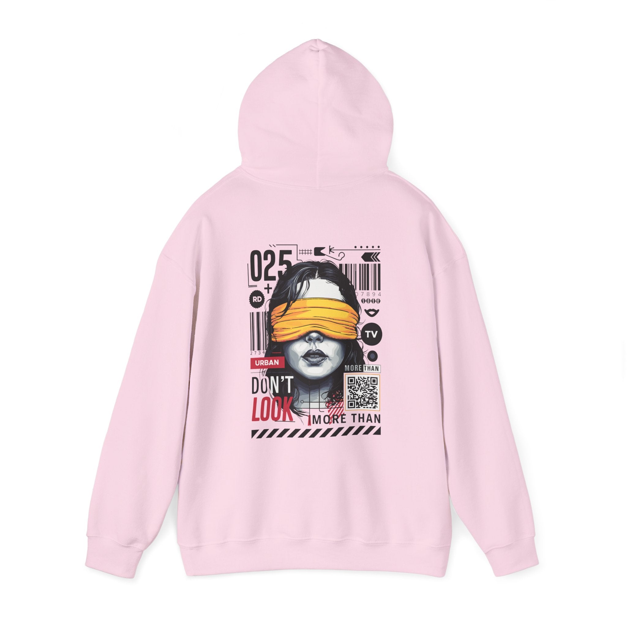 Unisex Heavy Blend Hooded Sweatshirt - Bold Vintage Graphic 'Don't Look' Design