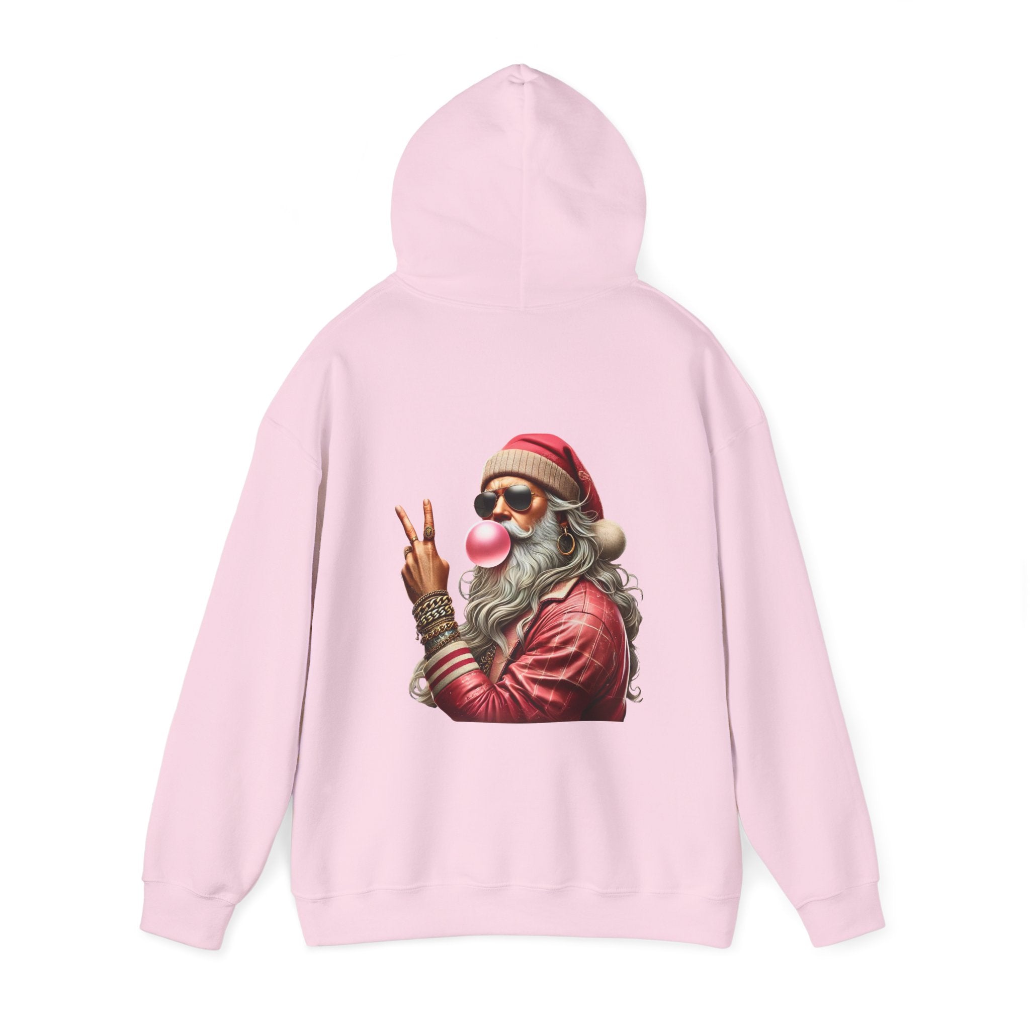 Cool Santa Bubble Gum Hoodie - Unisex Hoodie for Holiday Fun