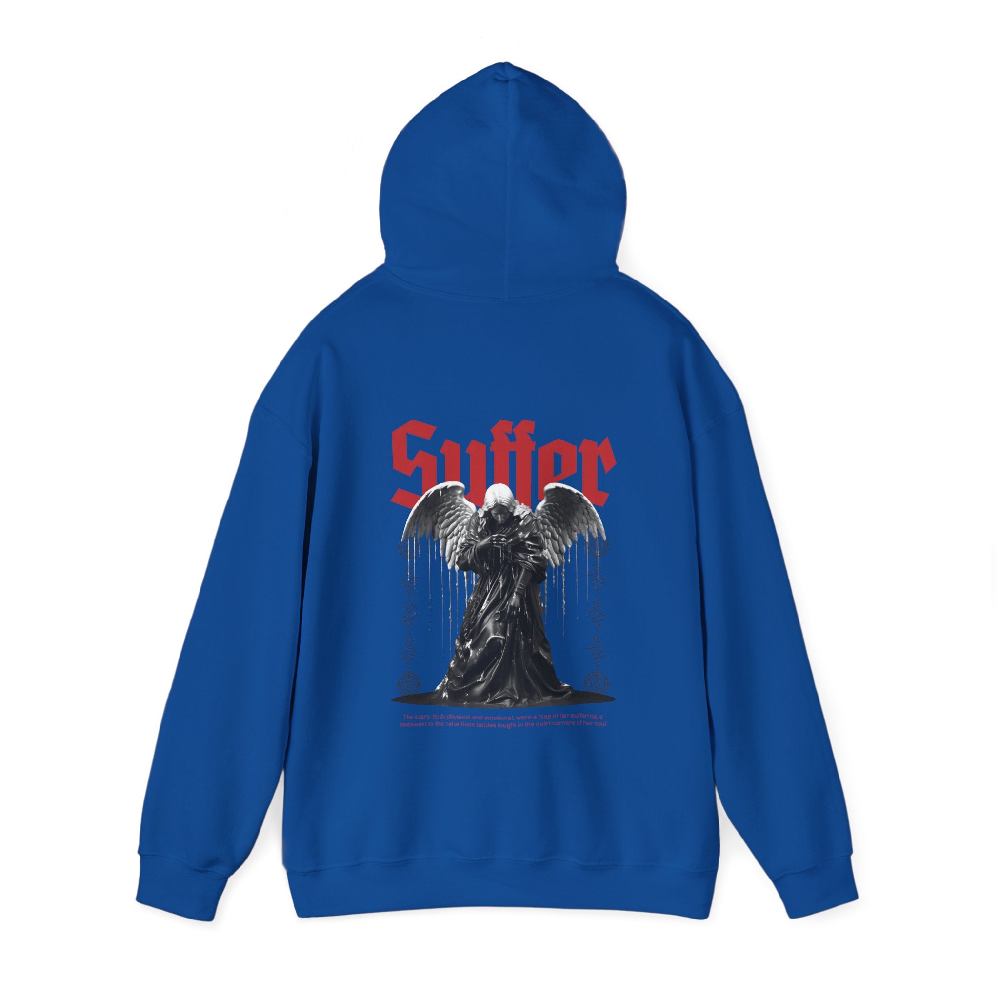 Gothic Unisex Hooded Sweatshirt - 'Suffer' Design