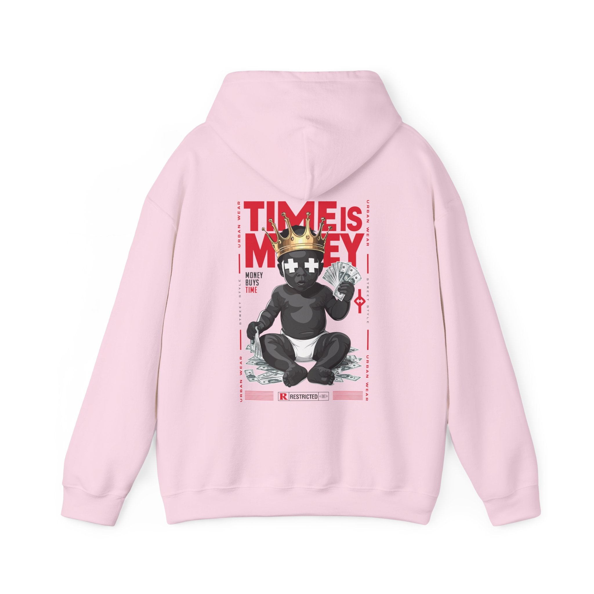 Cool Streetwear Hoodie Time is Money Graphic Sweatshirt for Trendsetters