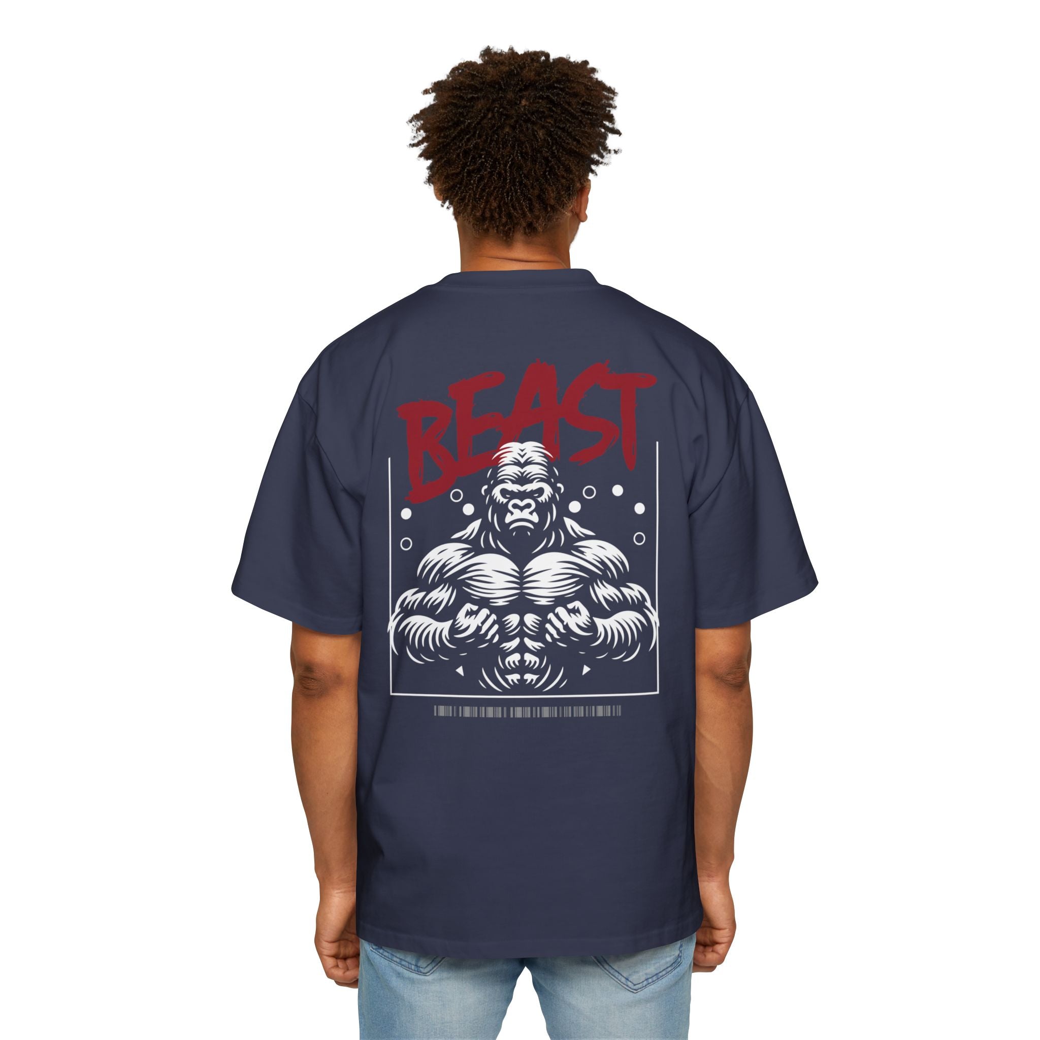 Men's Heavy Oversized Tee - Beast Mode Activated Workout Tee
