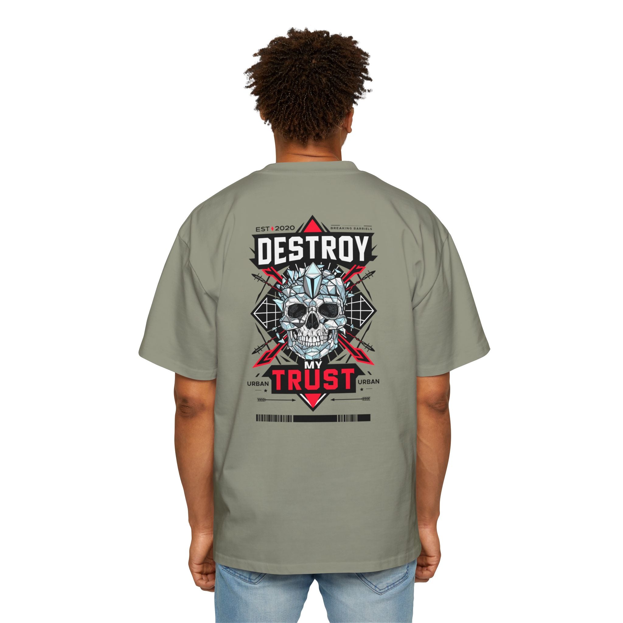 Urban Graphic Tee - "DESTROY MY TRUST" Skull Design
