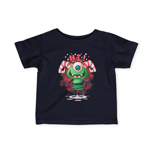 Cute Monster 'Hi' Infant Tee - Holiday Fun for Little Ones