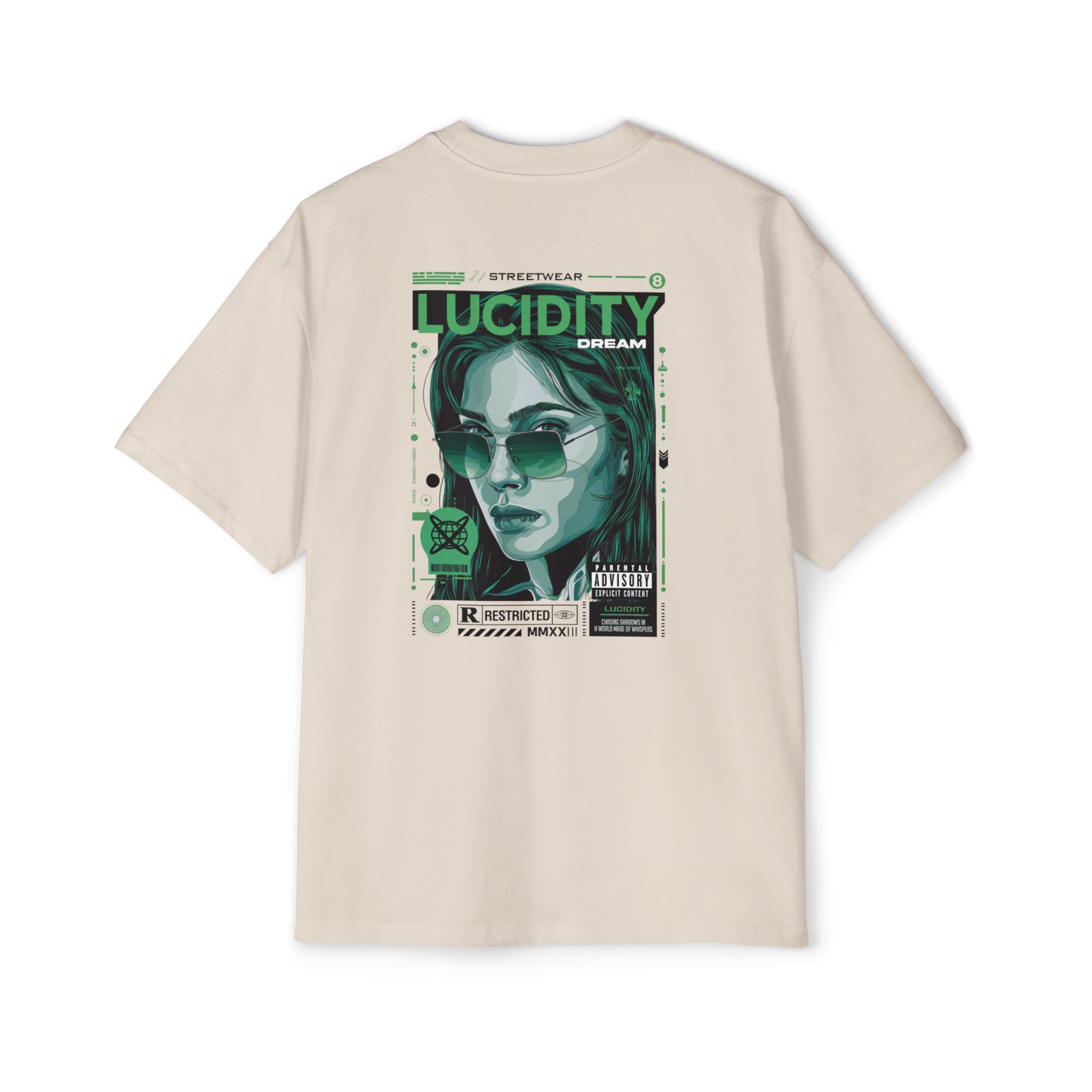 Heavy Oversized Tee with Lucidity Dream Graphic - Casual Streetwear