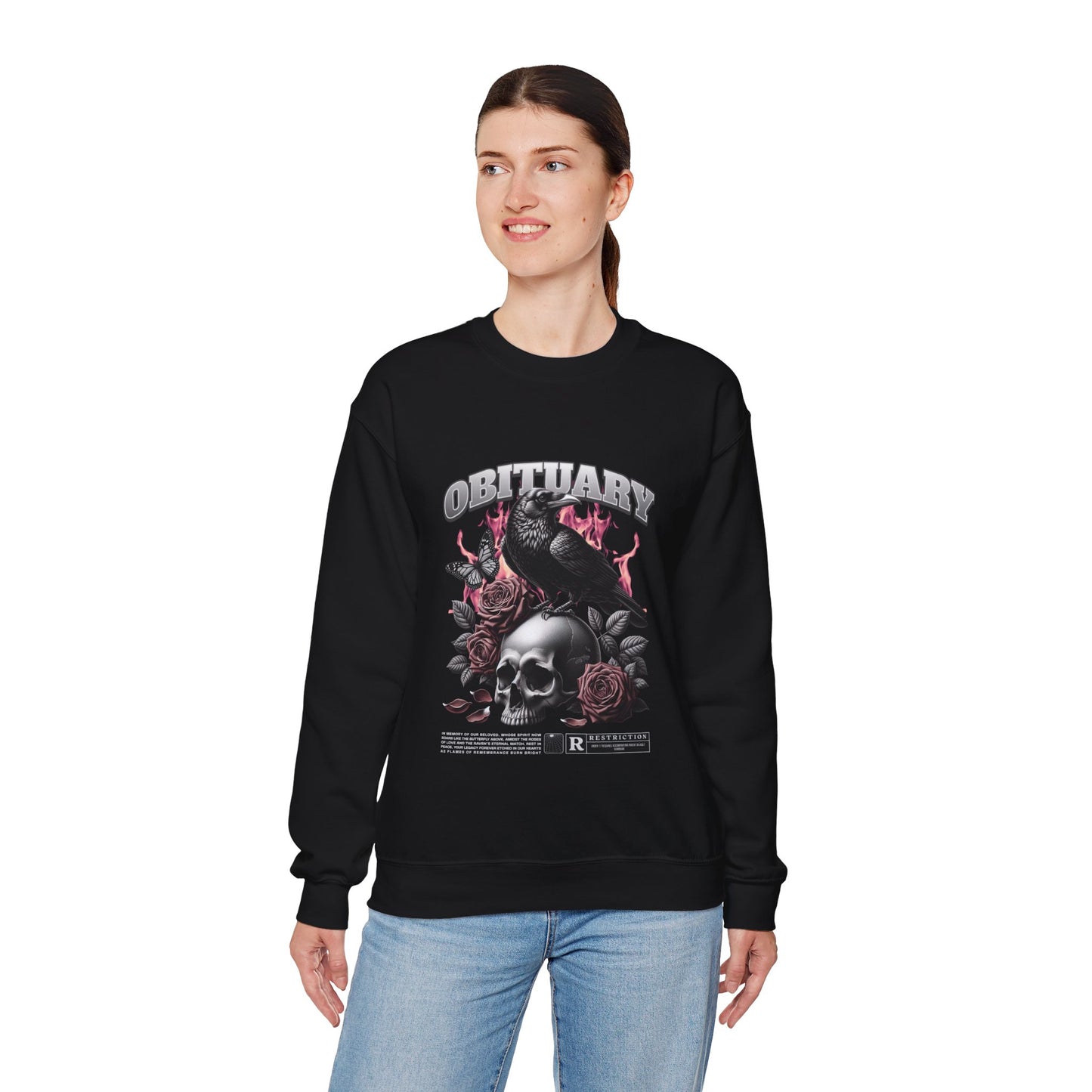 Gothic Obituary Unisex Heavy Blend™ Crewneck Sweatshirt