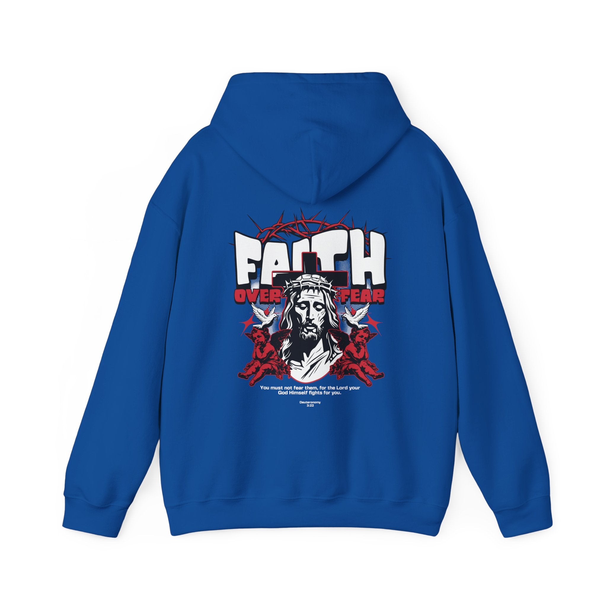 Faith Over Fear Hoodie - Unisex Heavy Blend™ Sweatshirt, Inspirational Religious Apparel