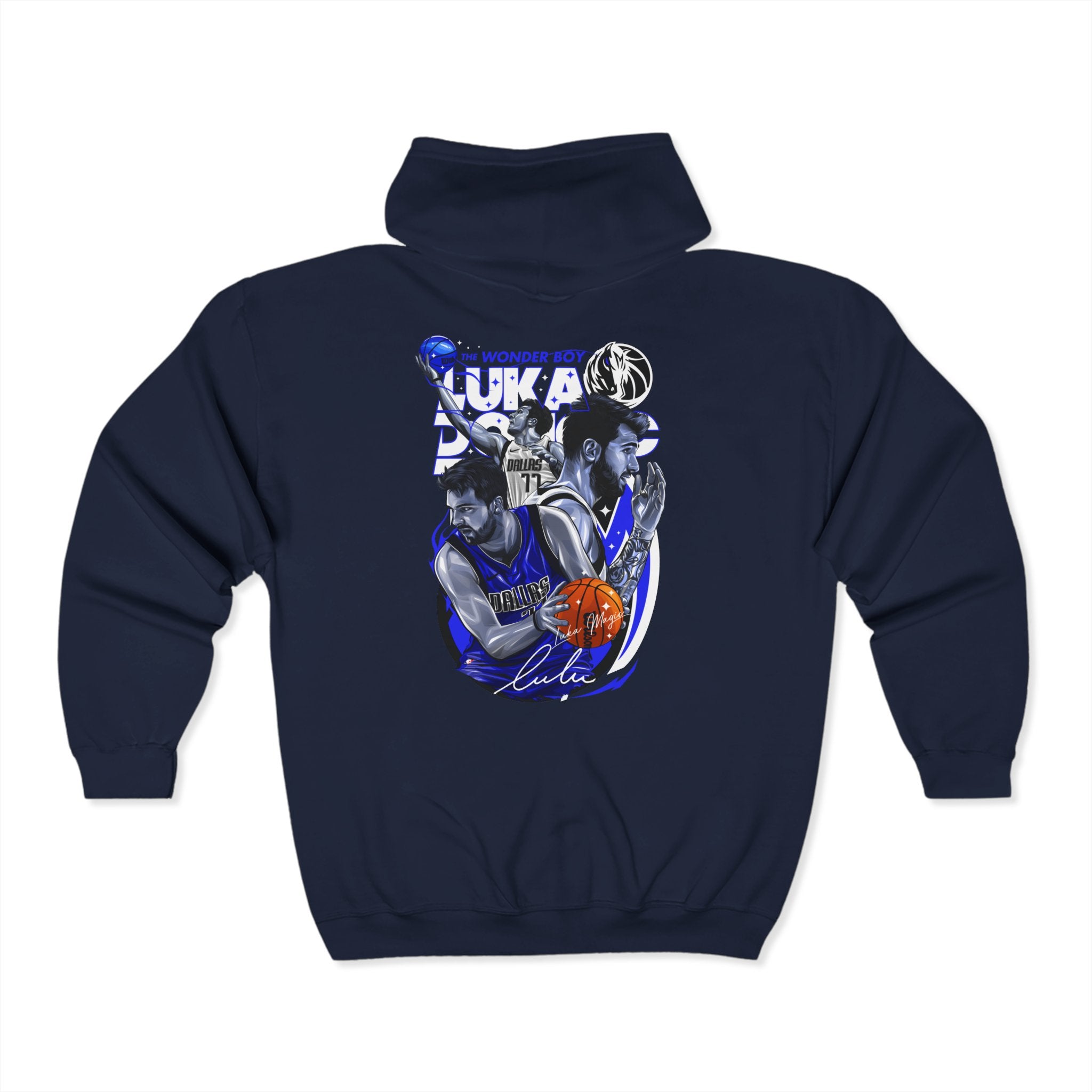 Luka Doncic Basketball Zip Hoodie - Unisex Heavy Blend™ Full Zip Sweatshirt