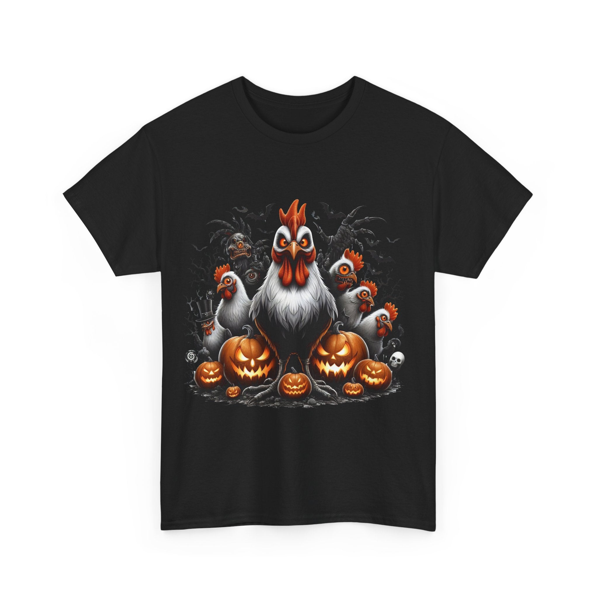 Halloween Chikens Unisex Heavy Cotton Tee