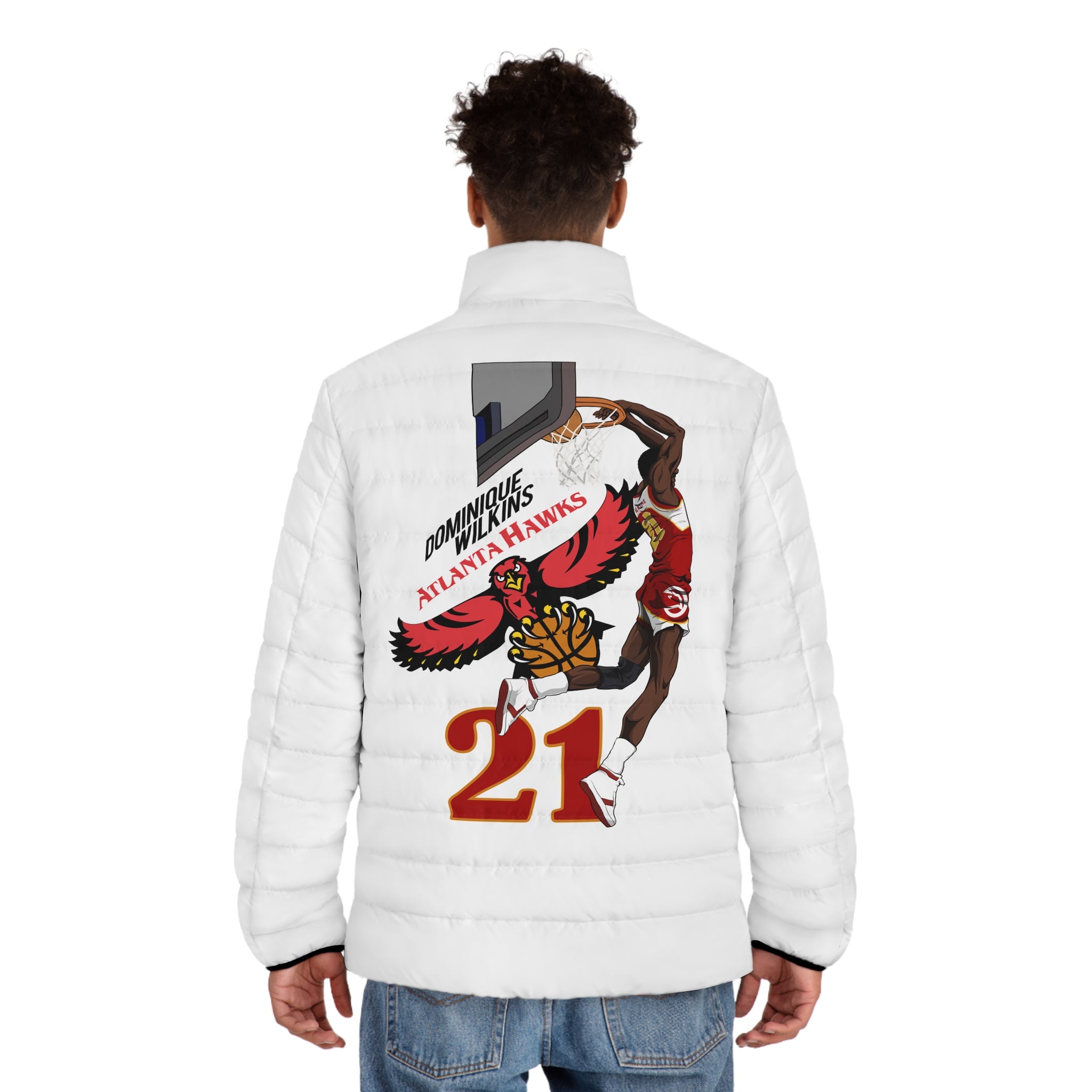 Men's Puffer Jacket - Dominque Wilkins Atlanta Hawks Tribute