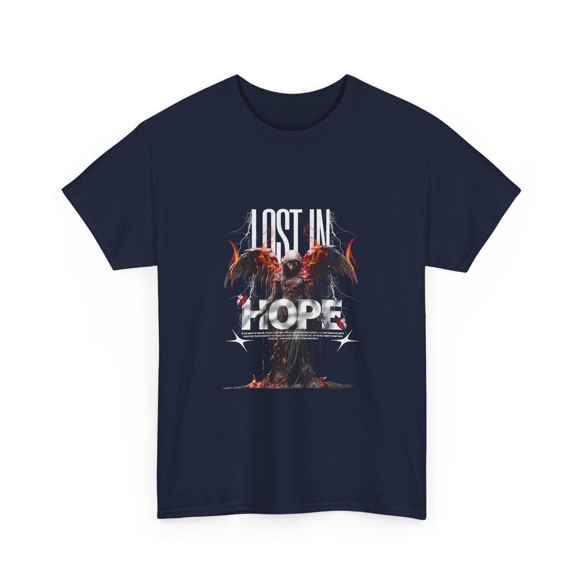 Lost in Hope Unisex Heavy Cotton Tee - Bold Graphic Tee for Inspirational Vibes