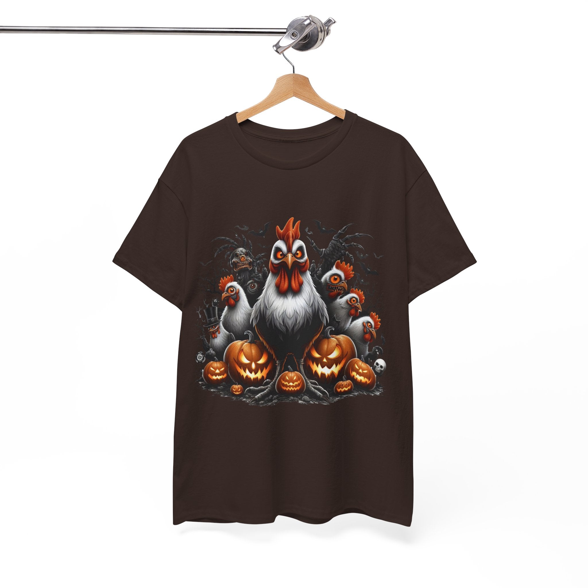 Halloween Chikens Unisex Heavy Cotton Tee