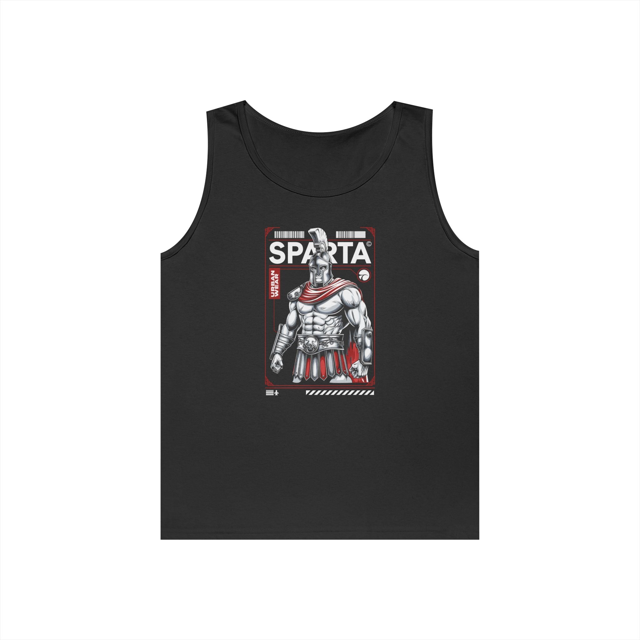 Sparta Warrior Unisex Heavy Cotton Tank Top - Bold Graphic Tee for Fitness & Casual Wear