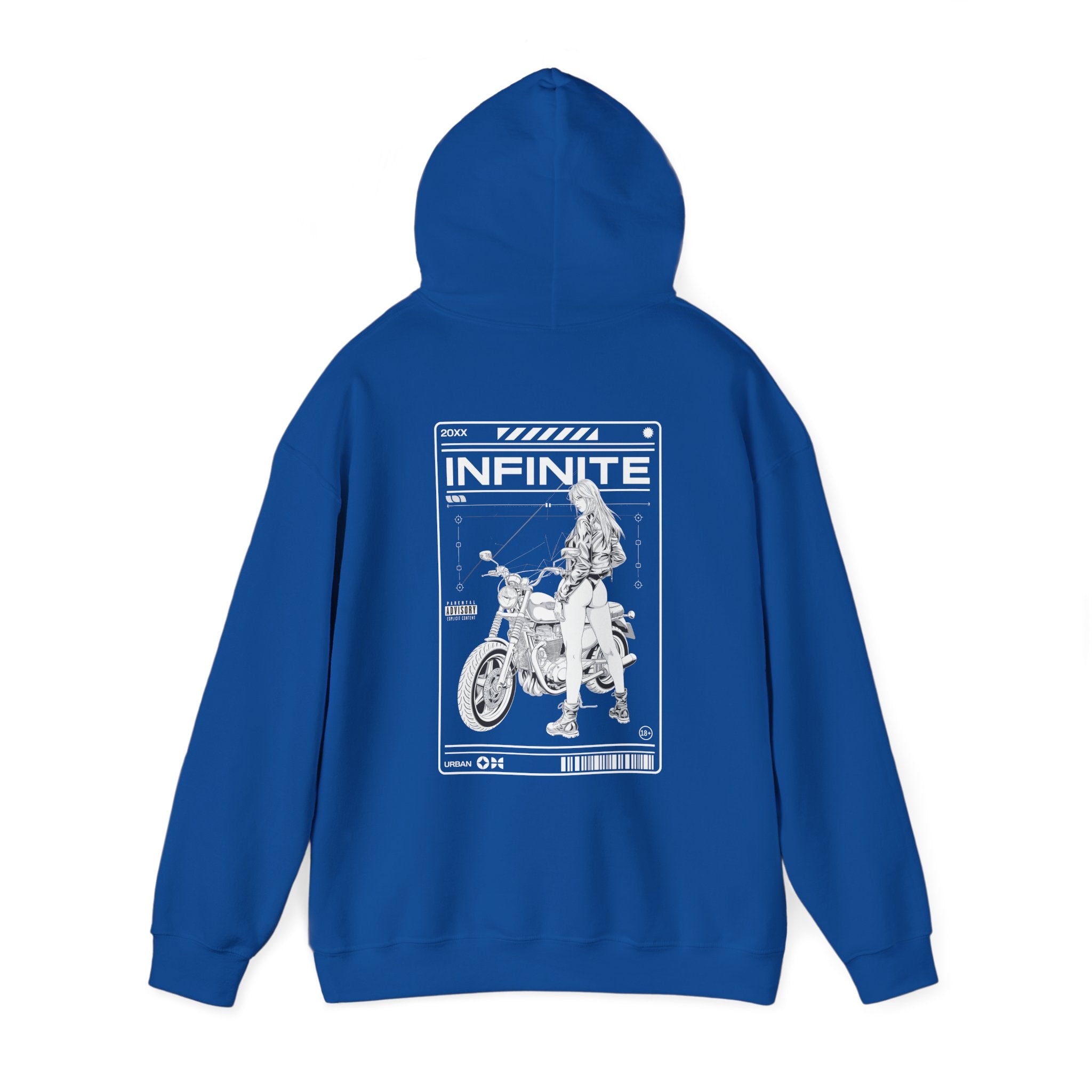 Infinite Style Unisex Hooded Sweatshirt - Vintage Motorcycle Design
