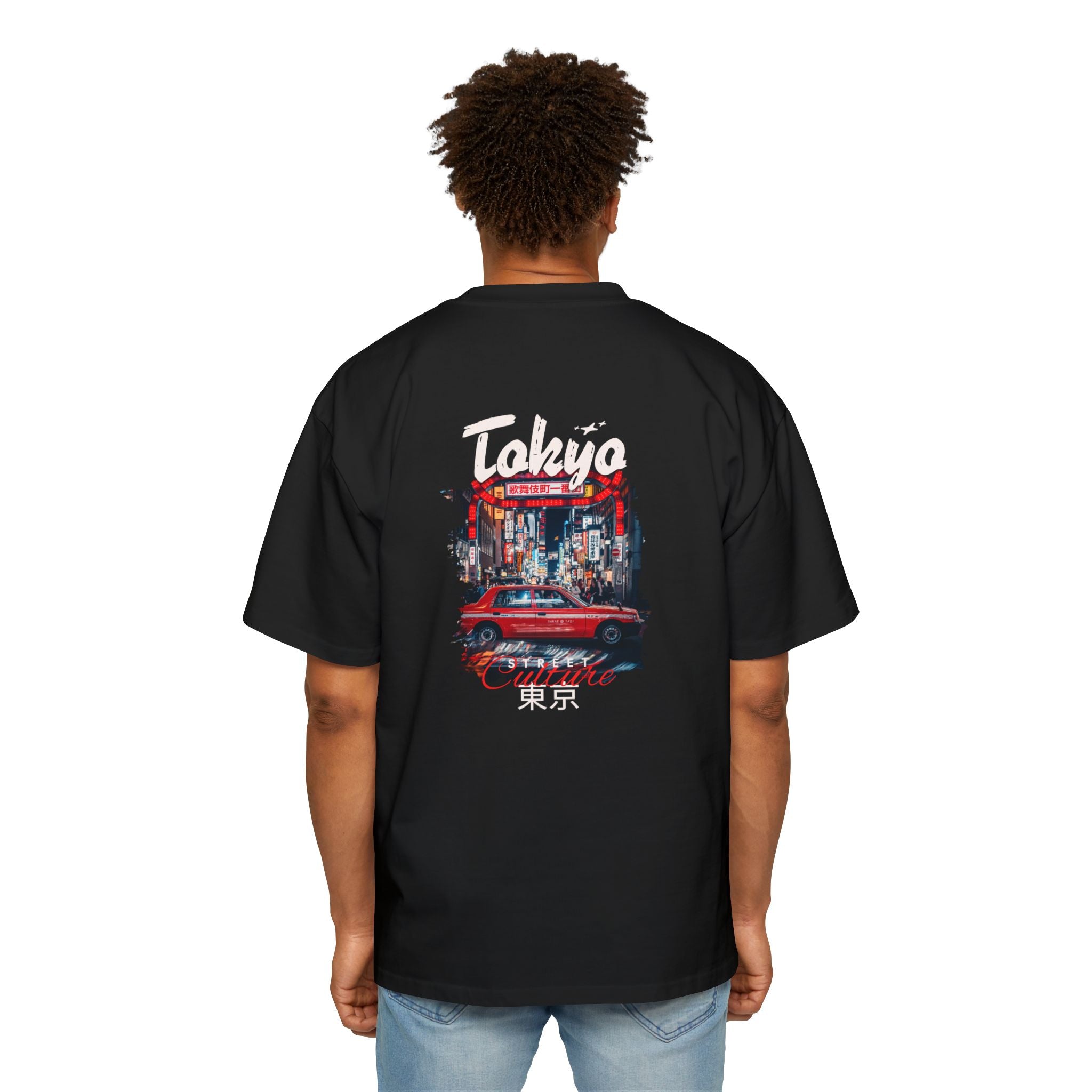 Tokyo Vintage Car Oversized Tee - Comfortable Men's Graphic T-Shirt