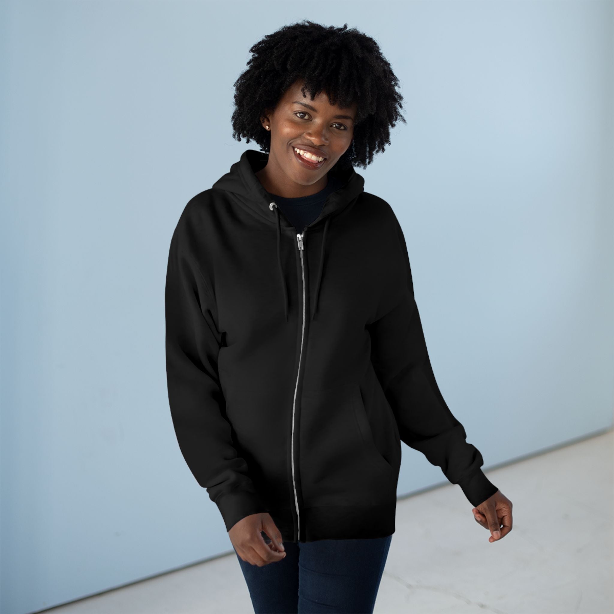 Unisex Gothic Zip Hoodie - "Orgullosamente Deudor De Coppel" Design
