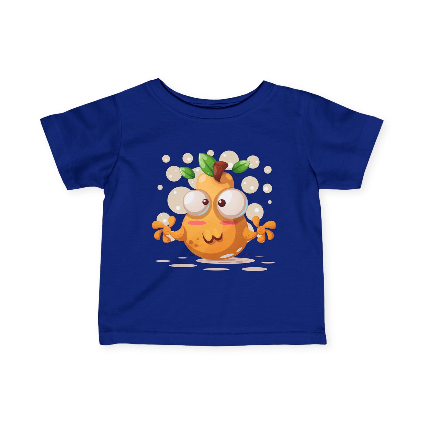 Cute Pineapple Cartoon Infant Tee - Fun Bright Jersey Shirt for Kids