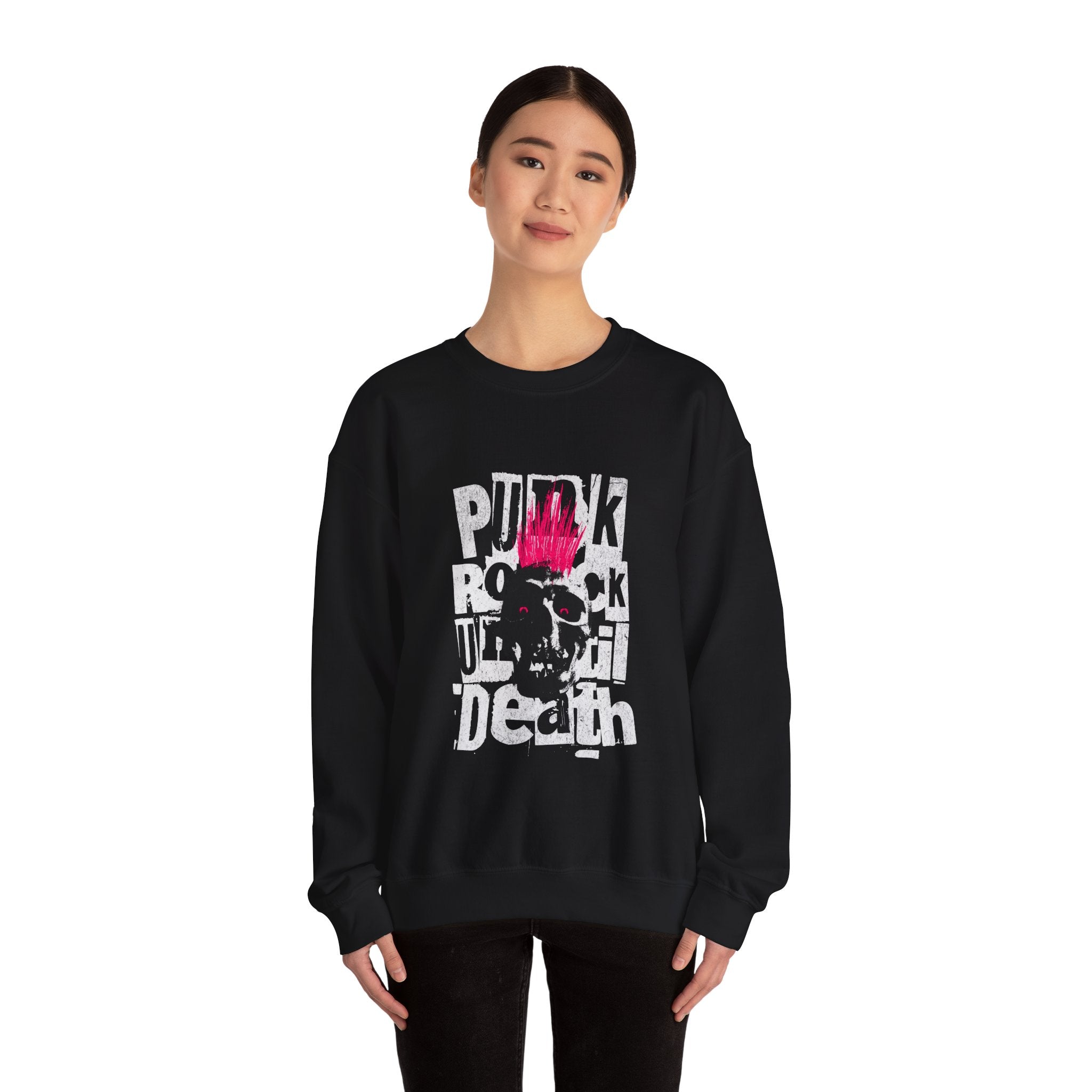 Punk Rock Skull Sweatshirt - Unisex Heavy Blend™ Crewneck.