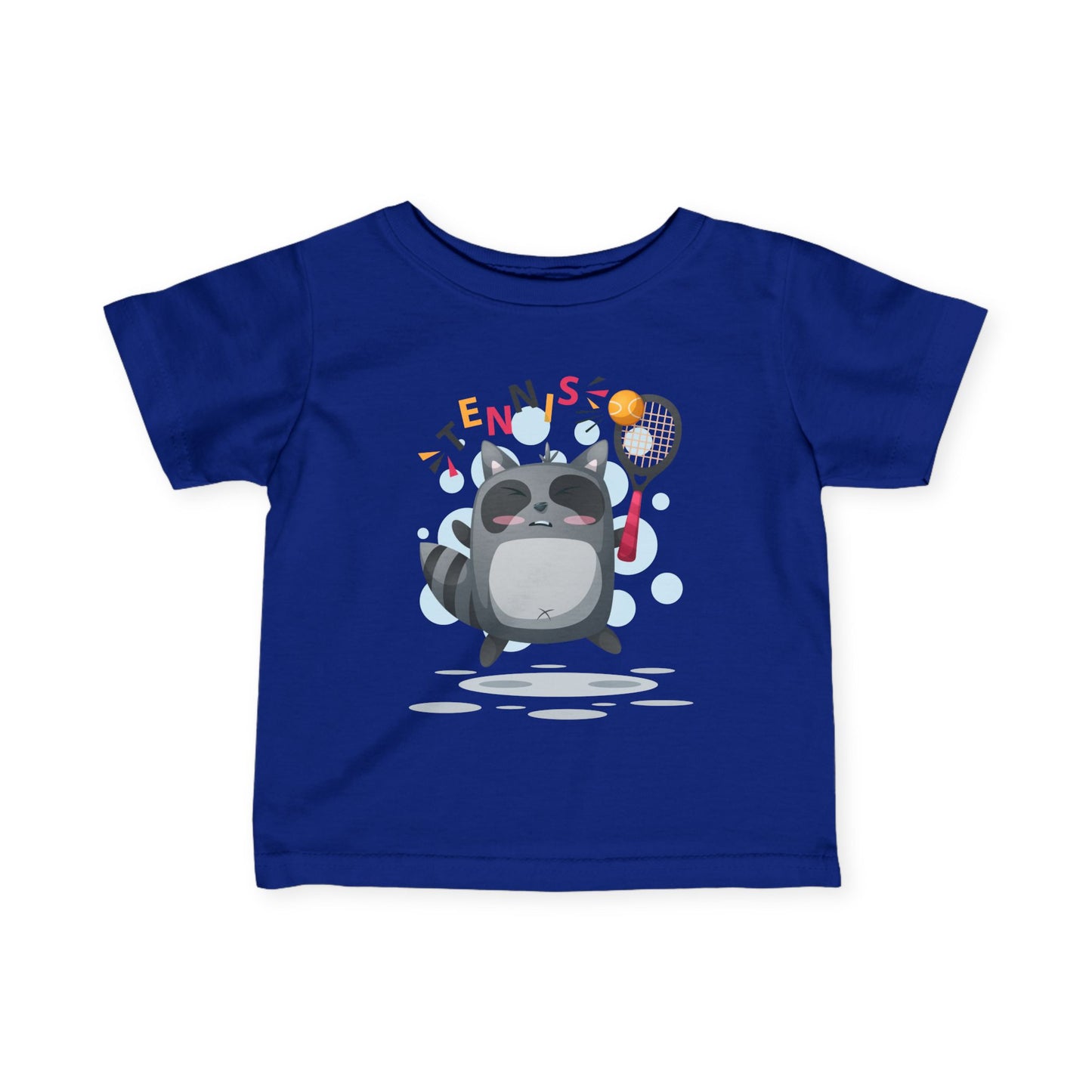 Cute Tennis Raccoon Infant Jersey Tee - Perfect for Little Sports Fans