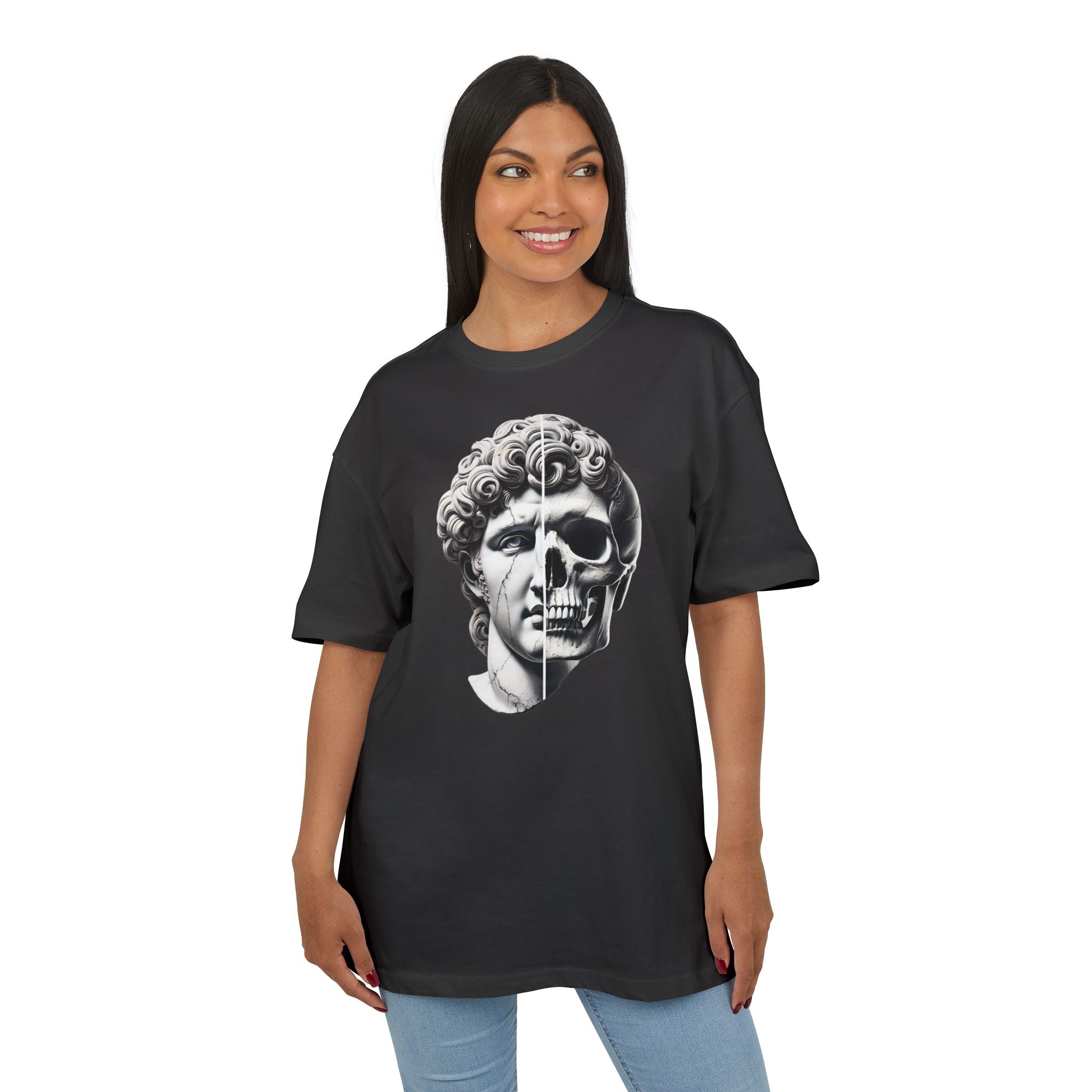 Half Skull Gangsta David Unisex Heavy Oversize Tee