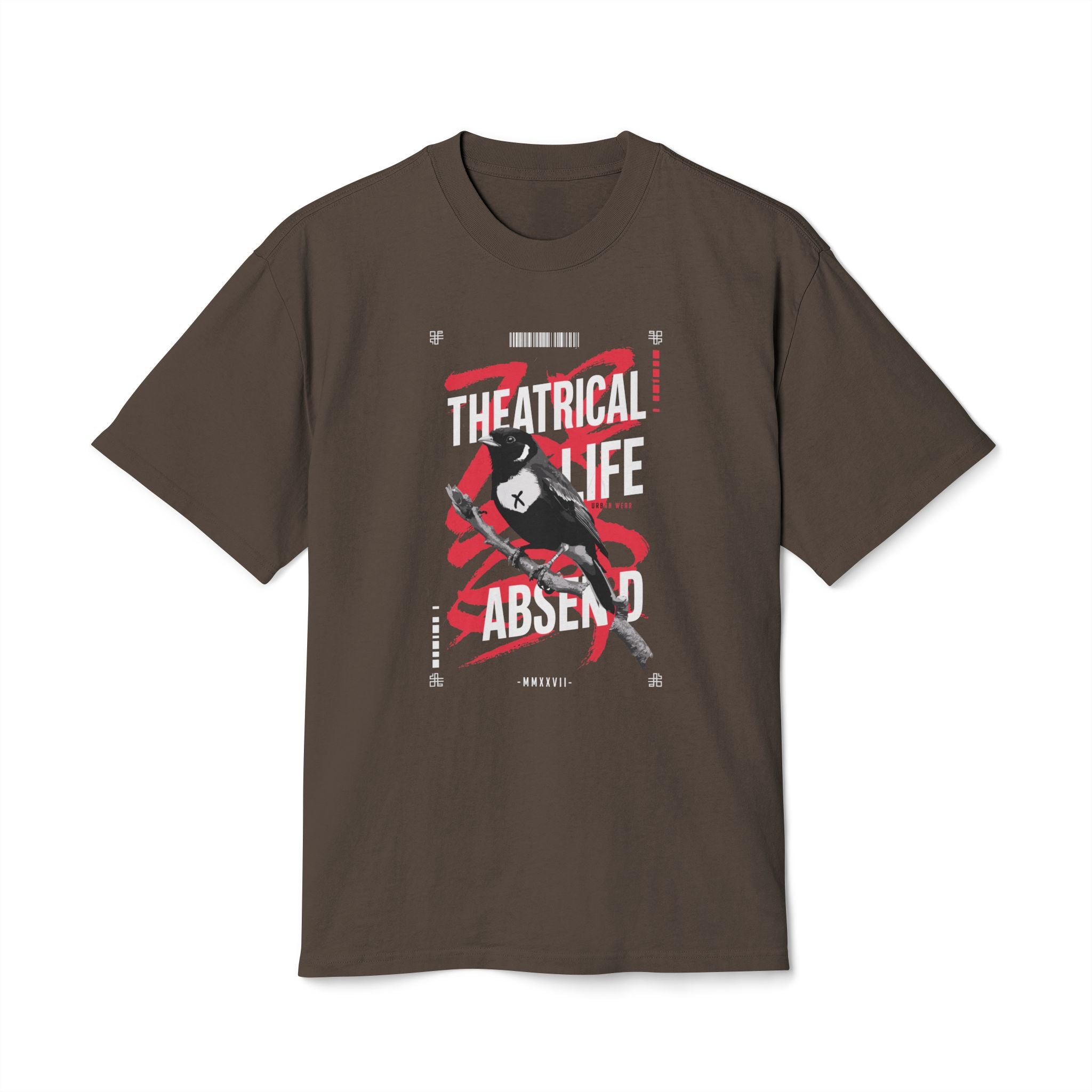 Unisex Heavy Faded Tee - Theatrical Life Absence Graphic Shirt