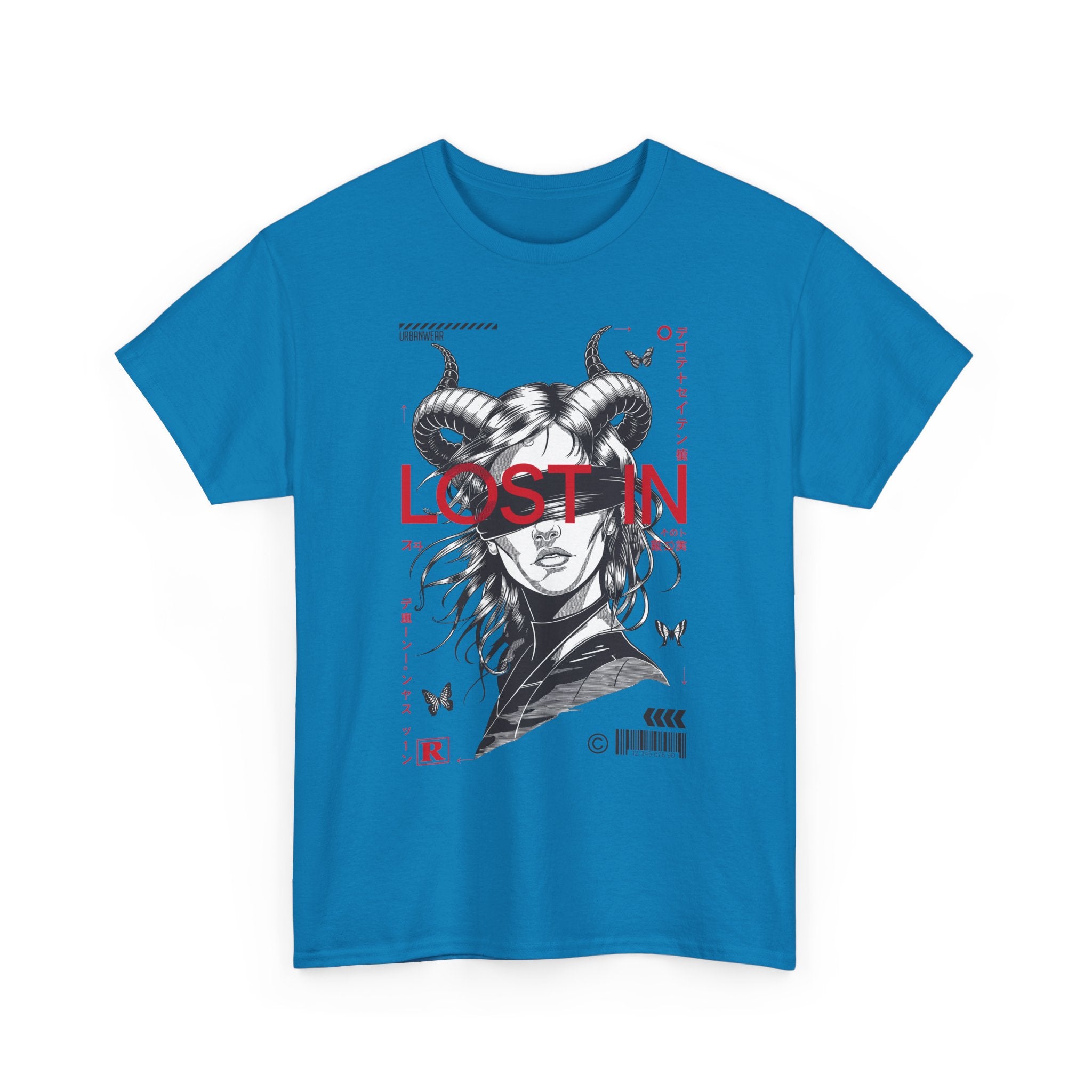 Lost In Unisex Heavy Cotton Tee - Artistic Graphic Tee for Creative Spirits