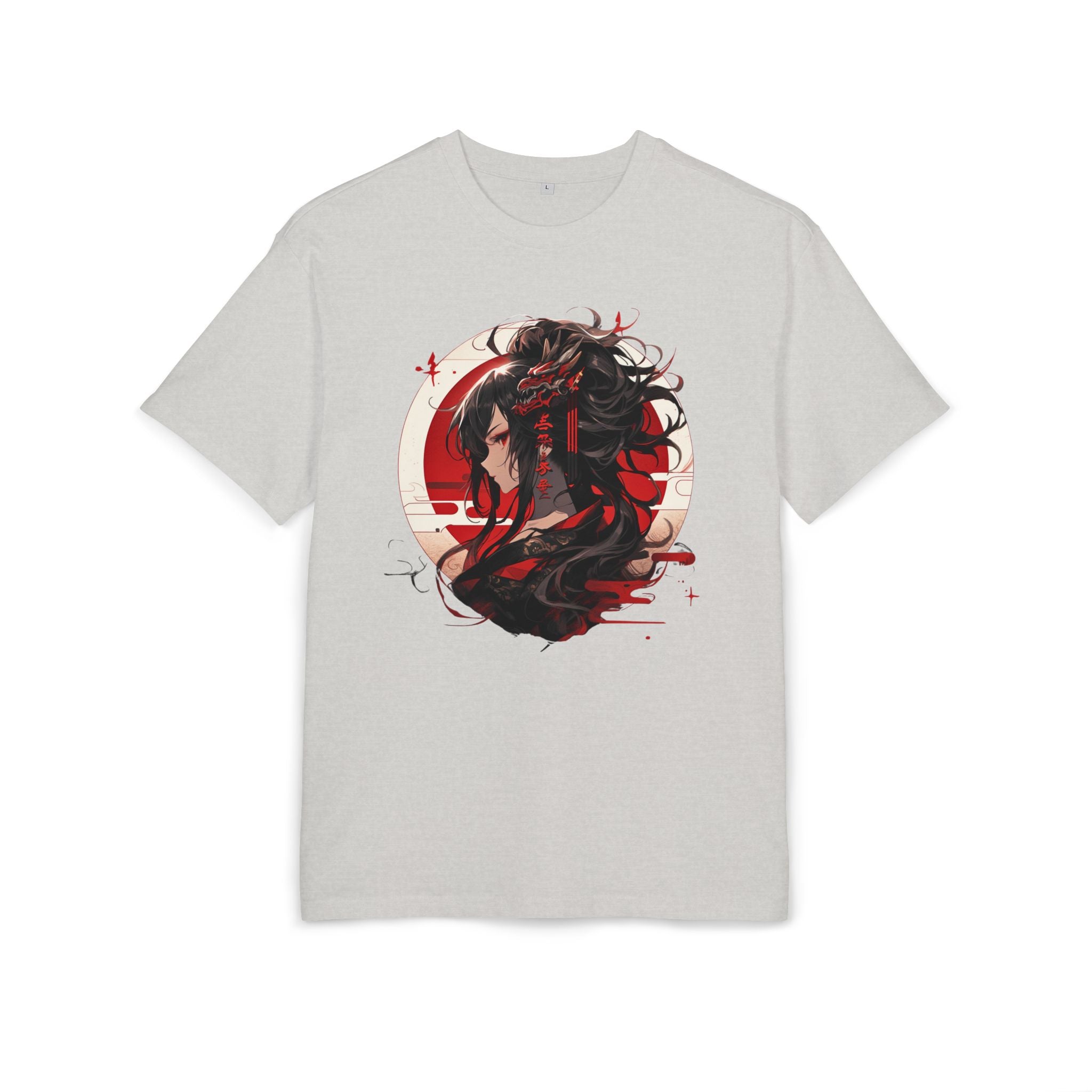 Anime Dragon Girl Unisex Heavy Oversize Tee