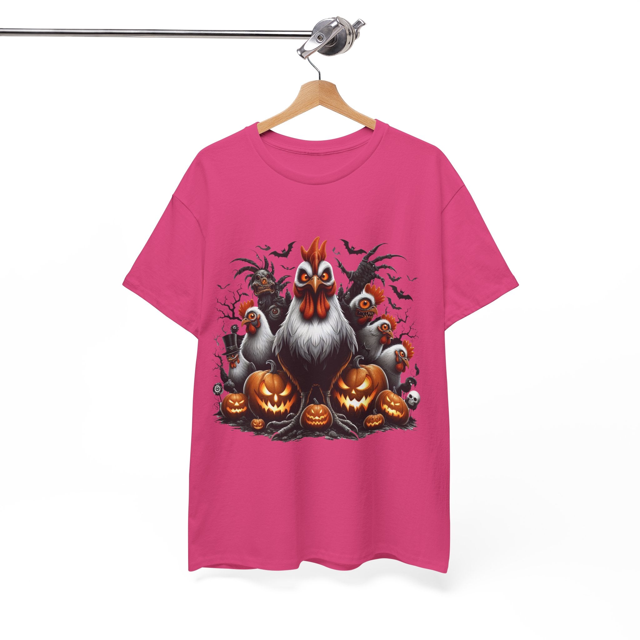 Halloween Chikens Unisex Heavy Cotton Tee