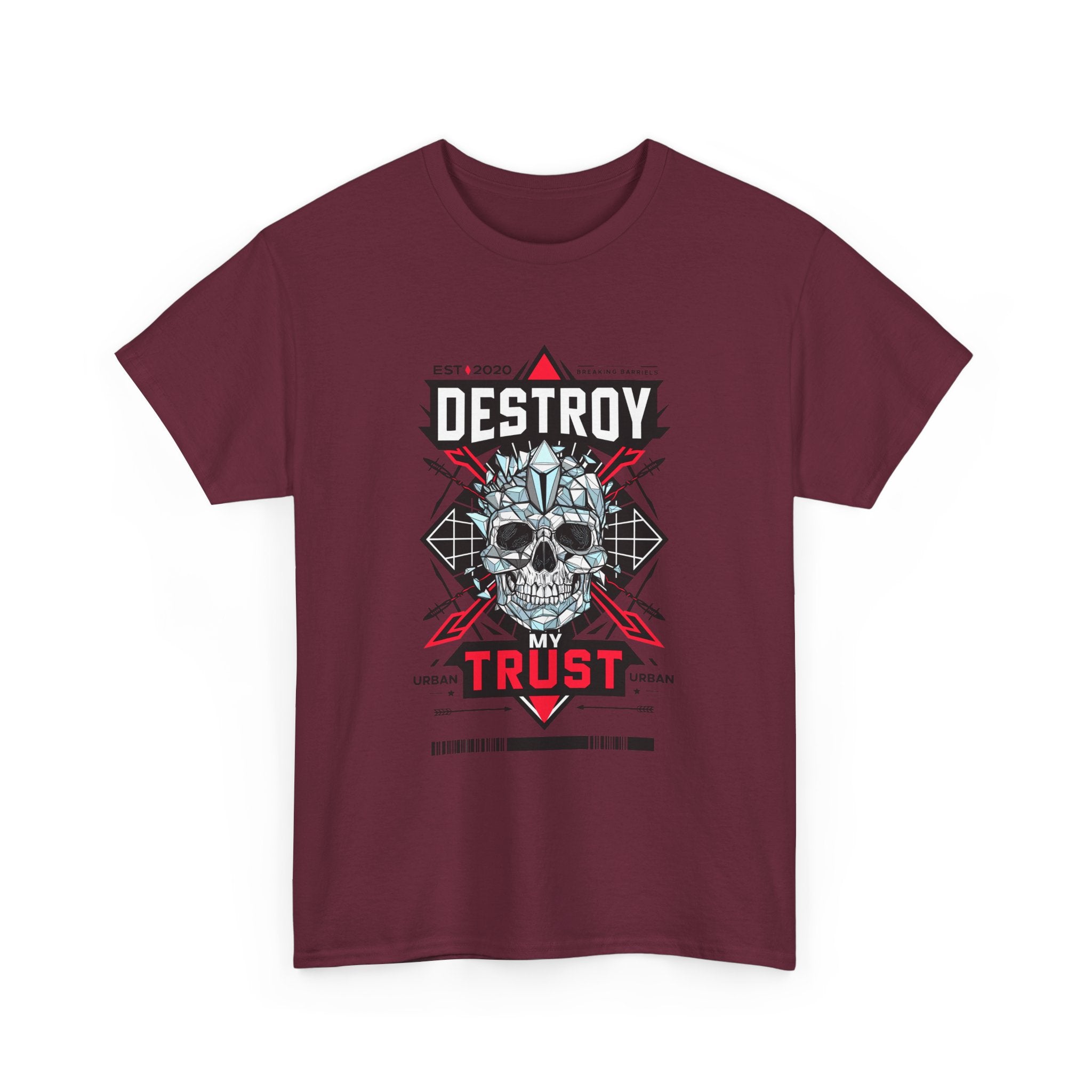 Urban Skull Graphic Tee - "DESTROY MY TRUST"