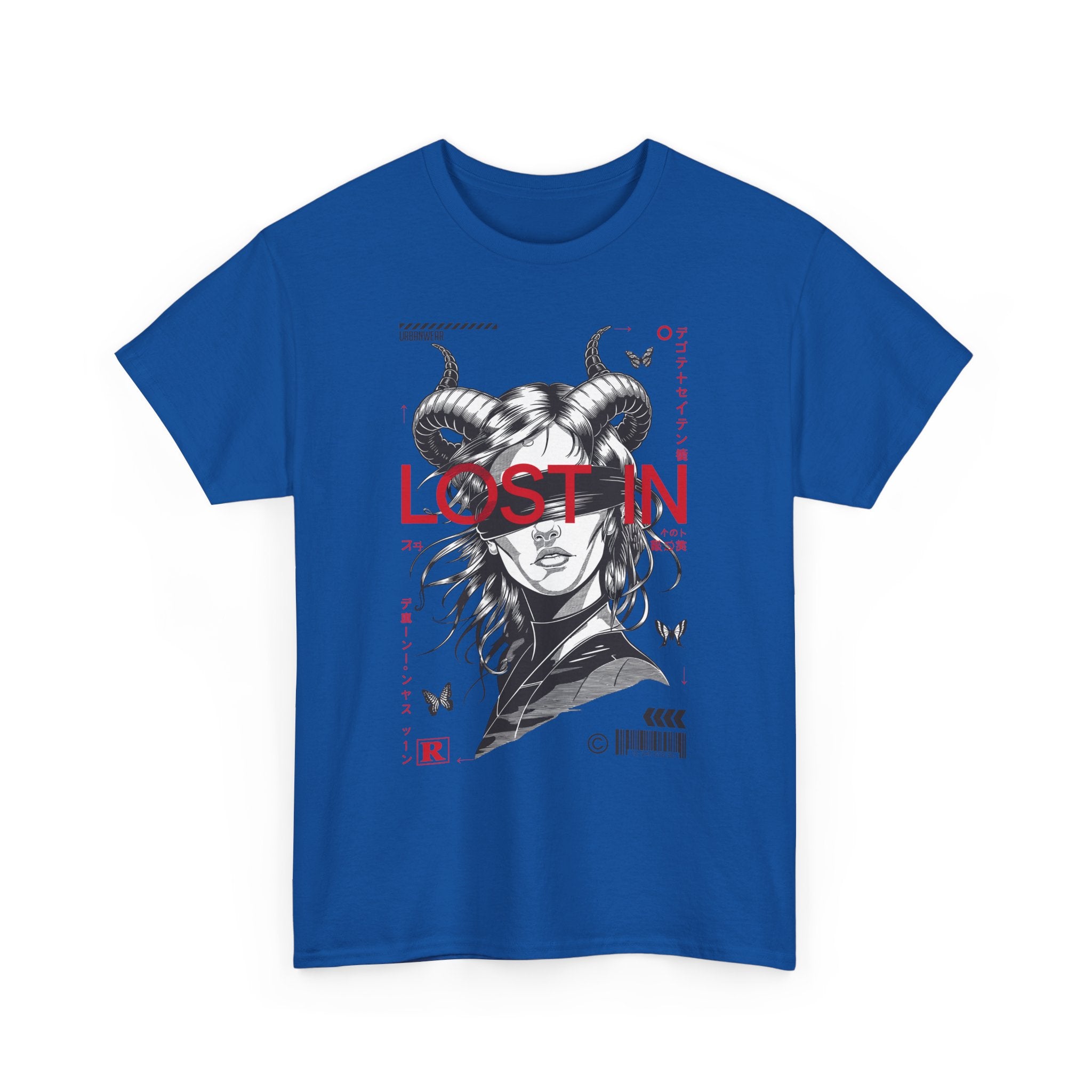 Lost In Unisex Heavy Cotton Tee - Artistic Graphic Tee for Creative Spirits
