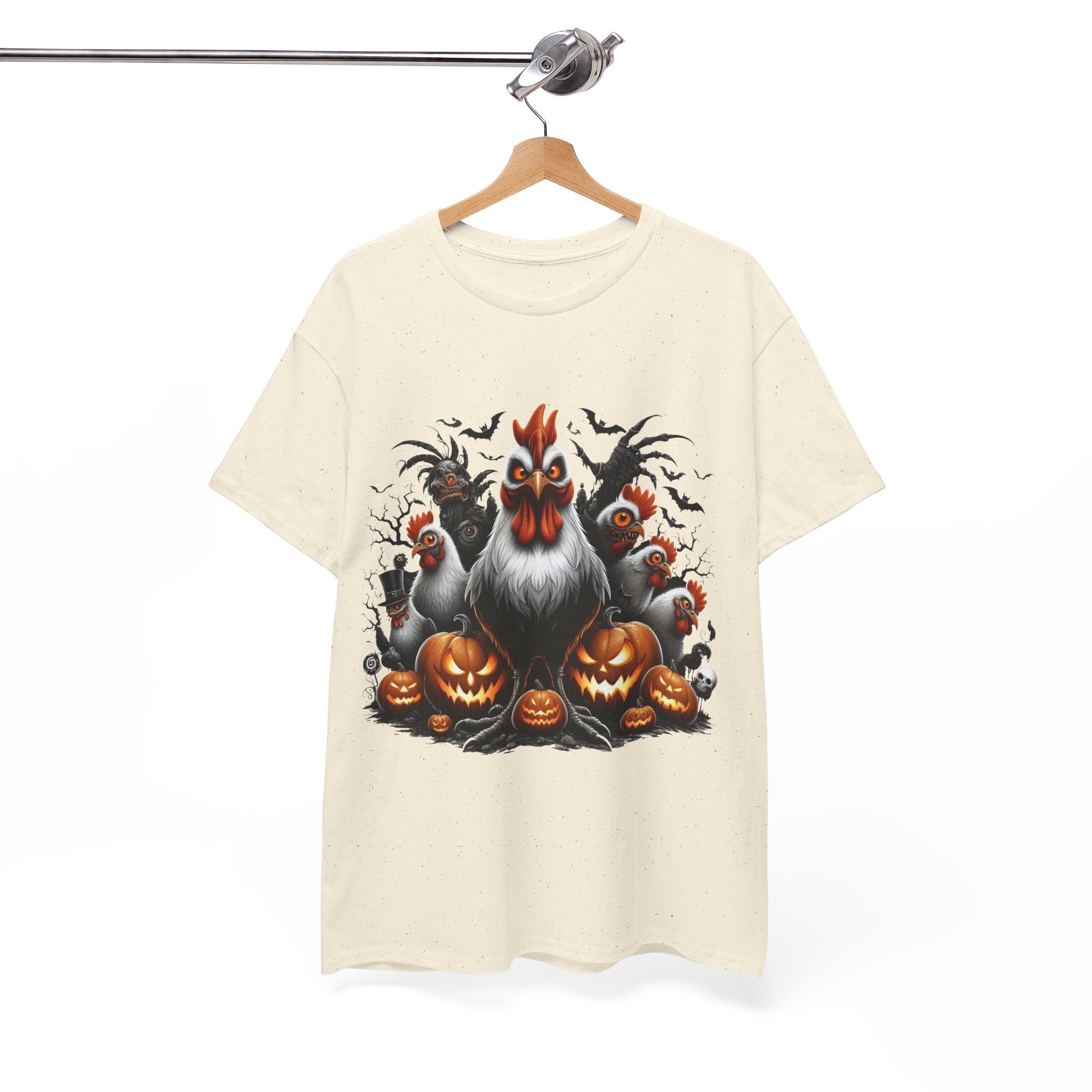 Halloween Chikens Unisex Heavy Cotton Tee