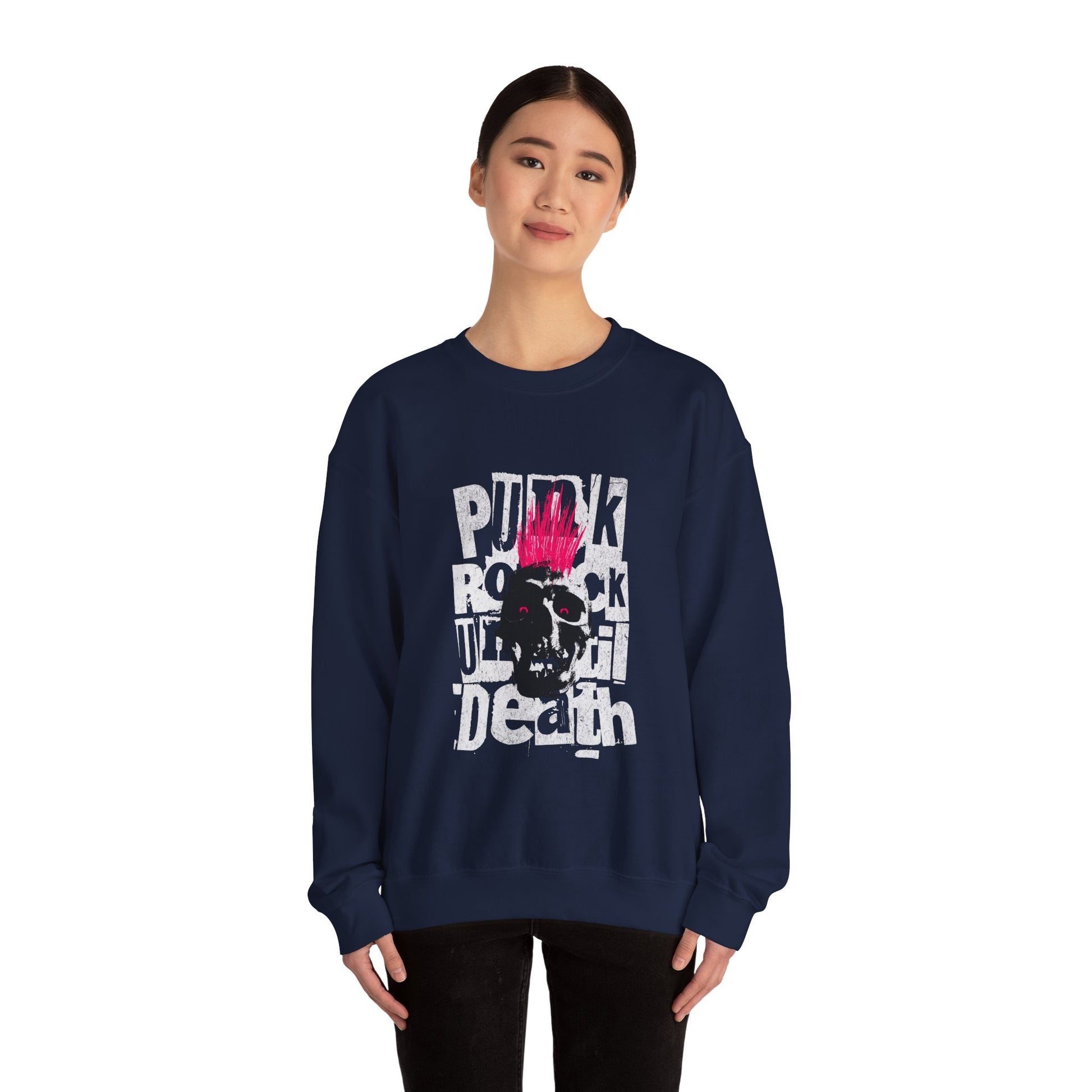 Punk Rock Skull Sweatshirt - Unisex Heavy Blend™ Crewneck.