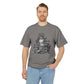 Vintage-Inspired Unisex Heavy Faded Tee with Artistic Design