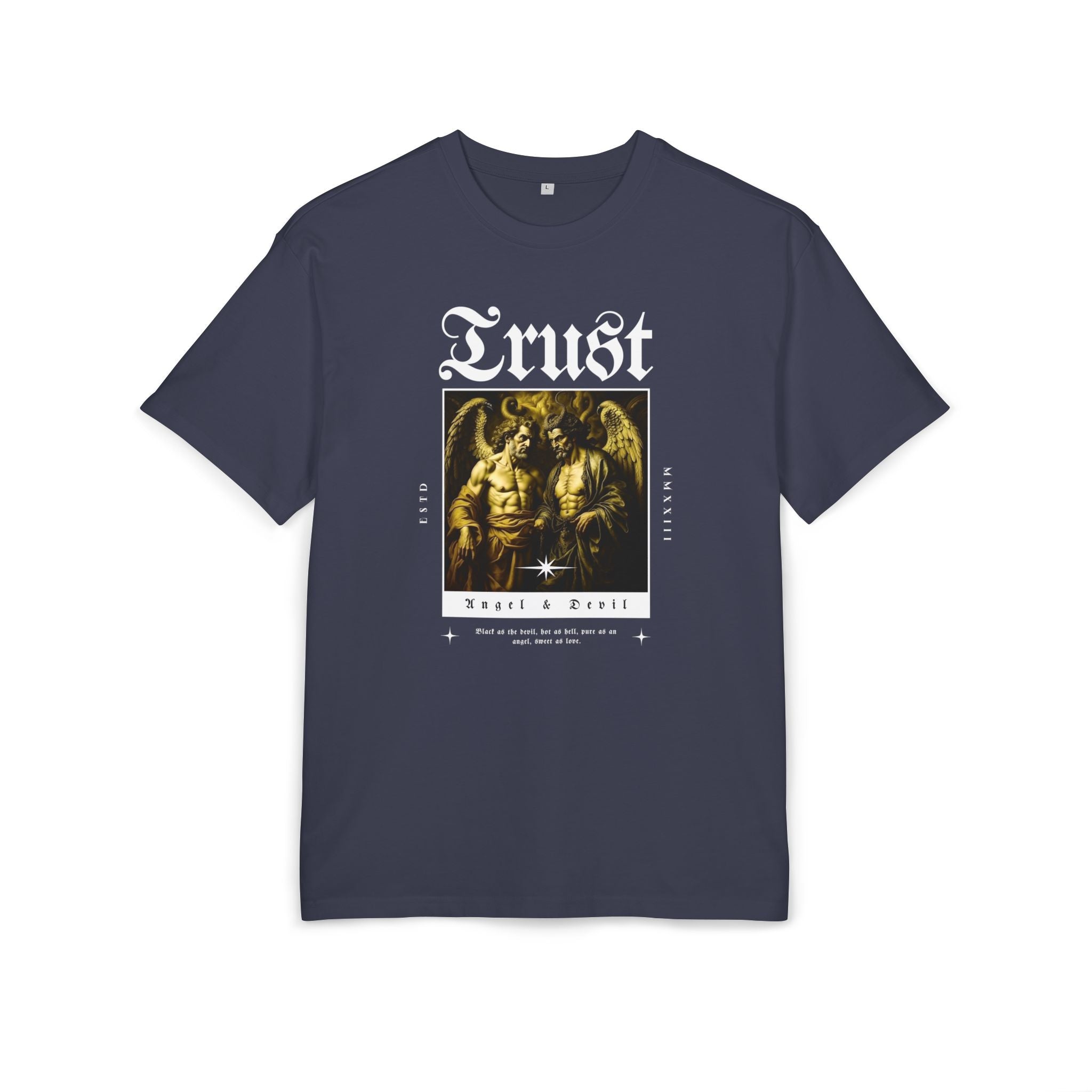 Trust Oversize Unisex Tee – Angel & Devil Design