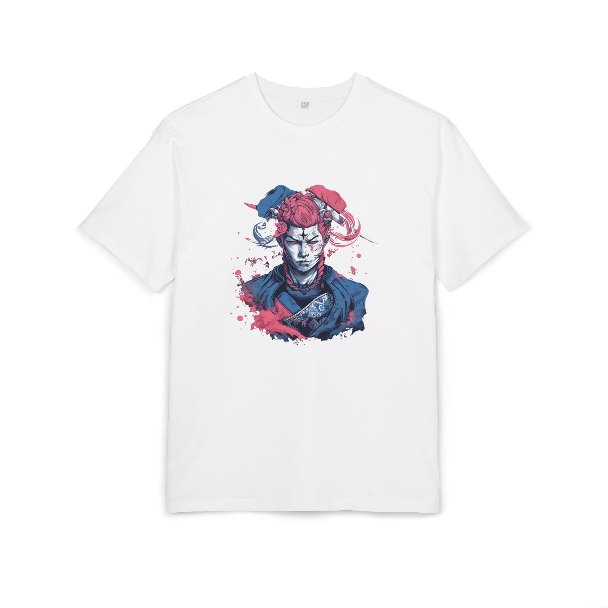 Artistic Samurai Oversize Tee - Unique Graphic T-Shirt for Anime & Manga Fans
