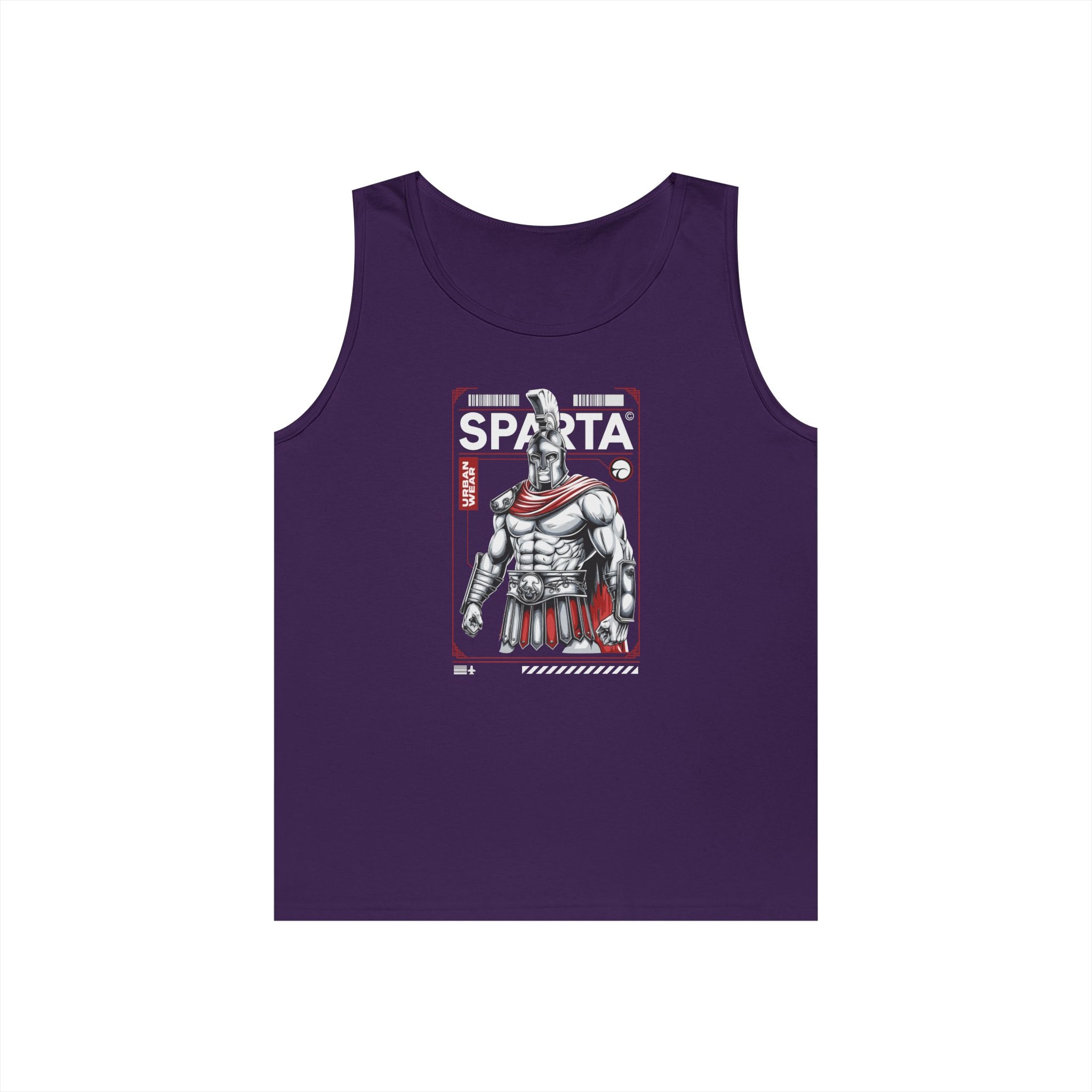 Sparta Warrior Unisex Heavy Cotton Tank Top - Bold Graphic Tee for Fitness & Casual Wear